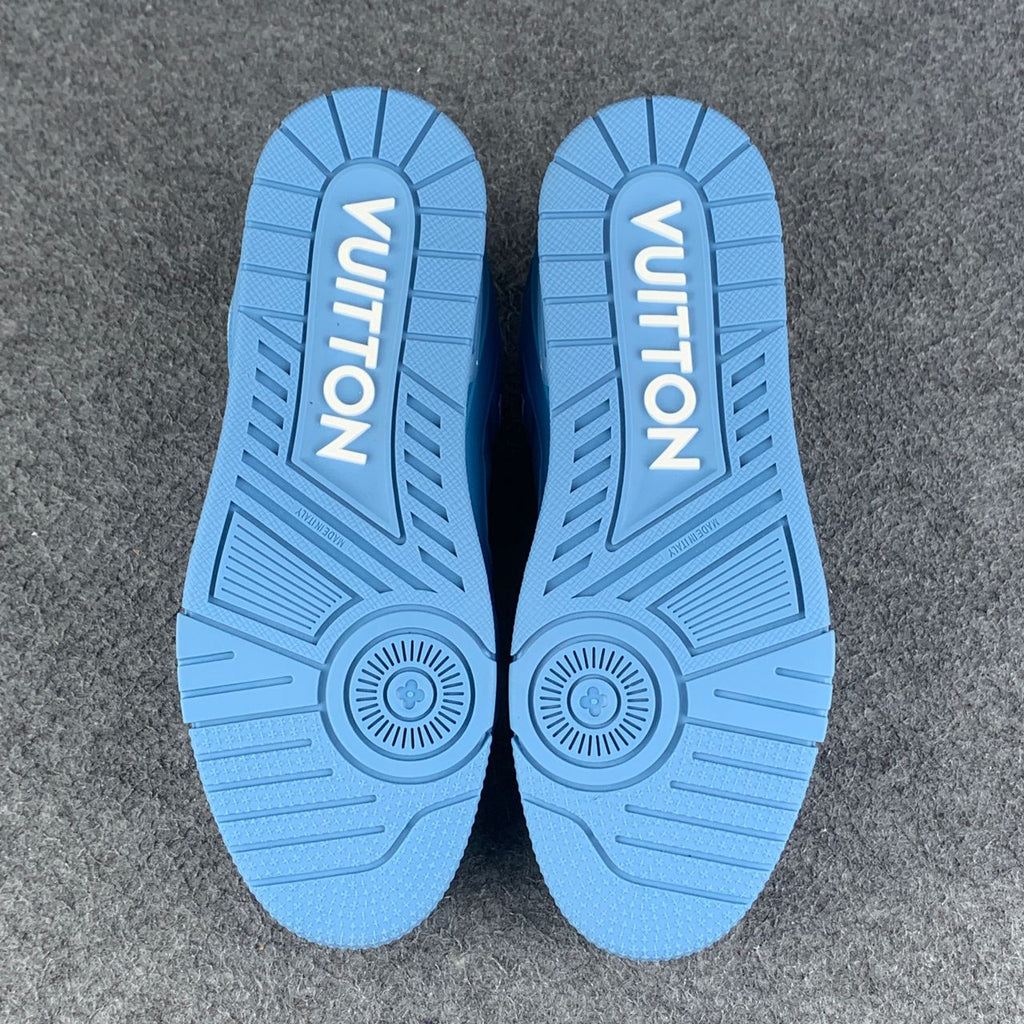 LV Trainer 'Embossed Monogram - Blue'