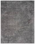 Quartz Patterned Sheen Gray/Green Viscose Rug