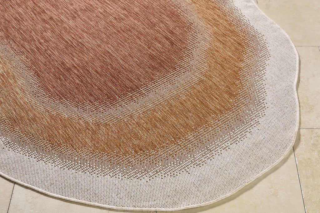 Burian Orange Outdoor Area Rug