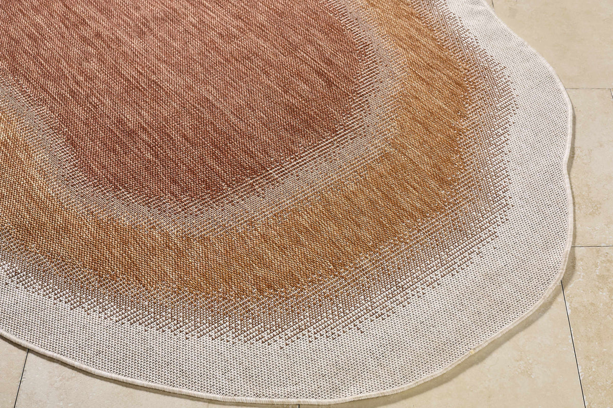 Burian Orange Outdoor Area Rug