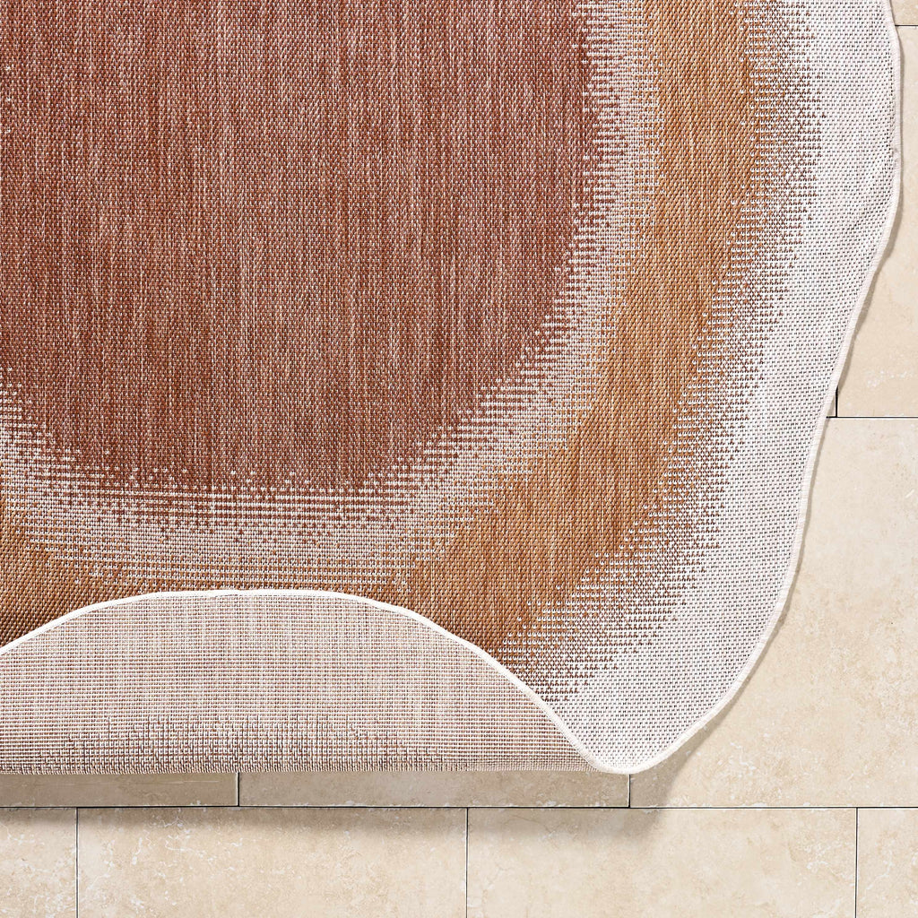 Burian Orange Outdoor Area Rug
