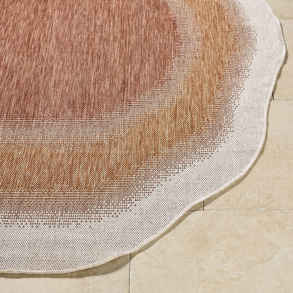 Burian Orange Outdoor Area Rug