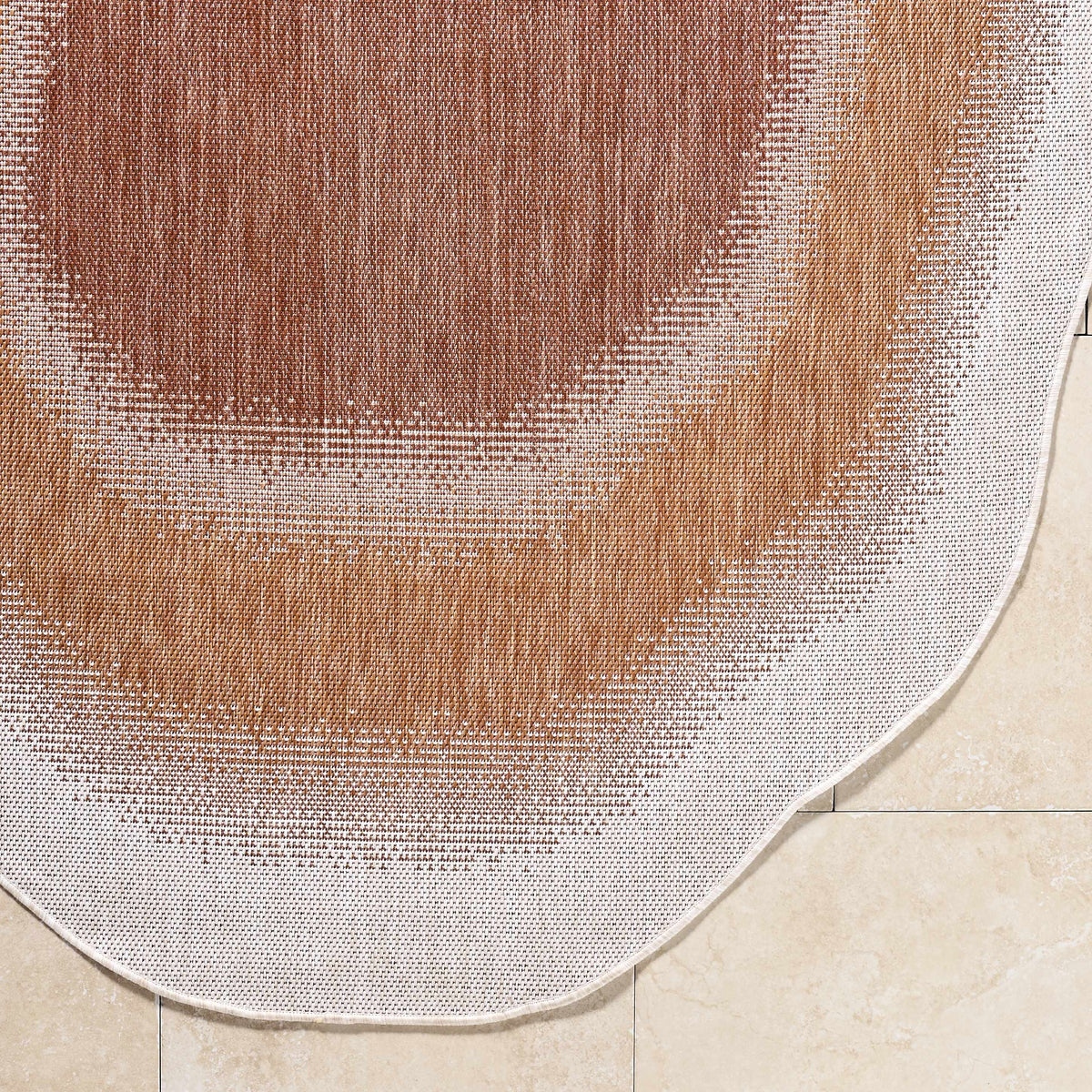 Burian Orange Outdoor Area Rug