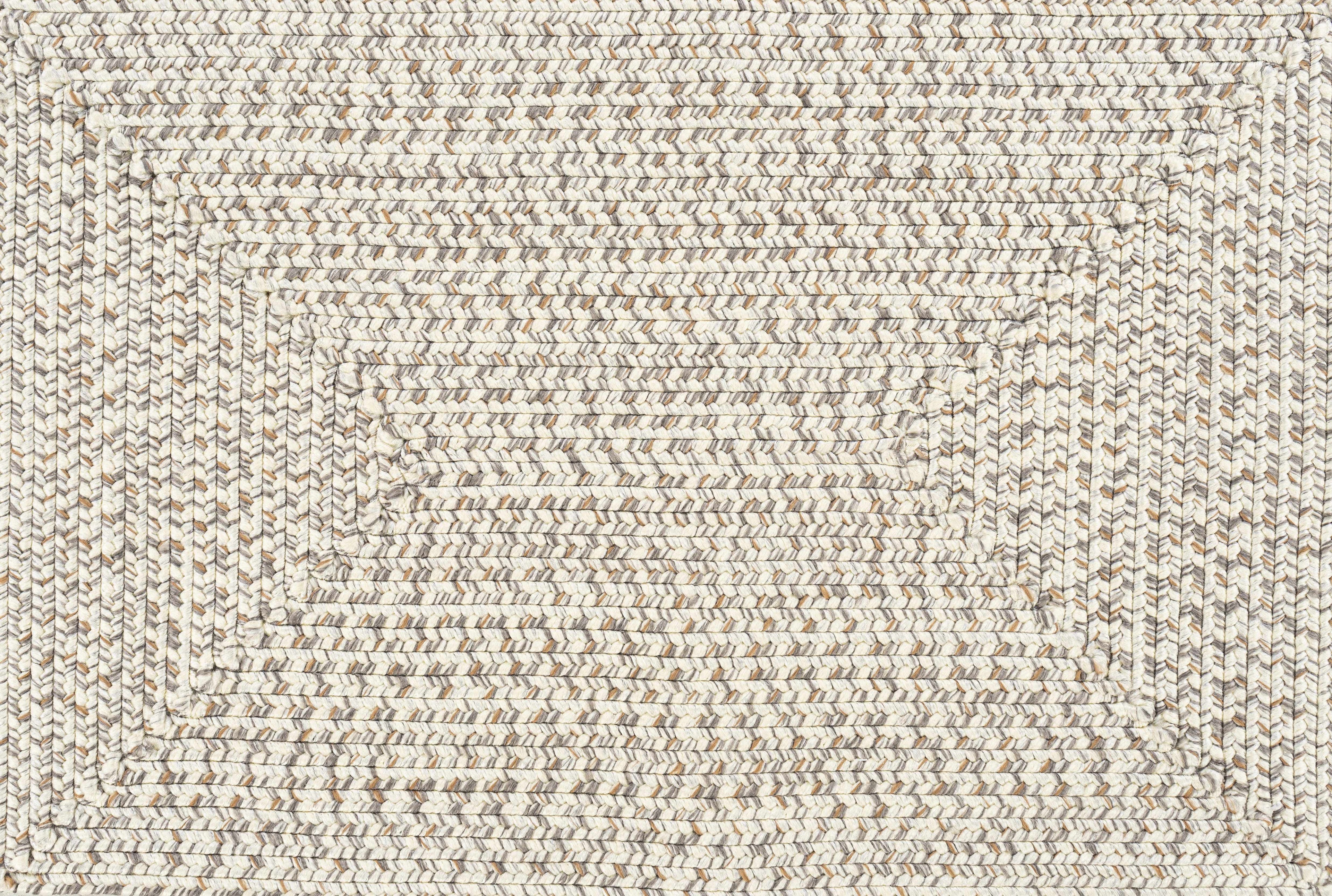 Beige Braided Faux Jute Outdoor Rug