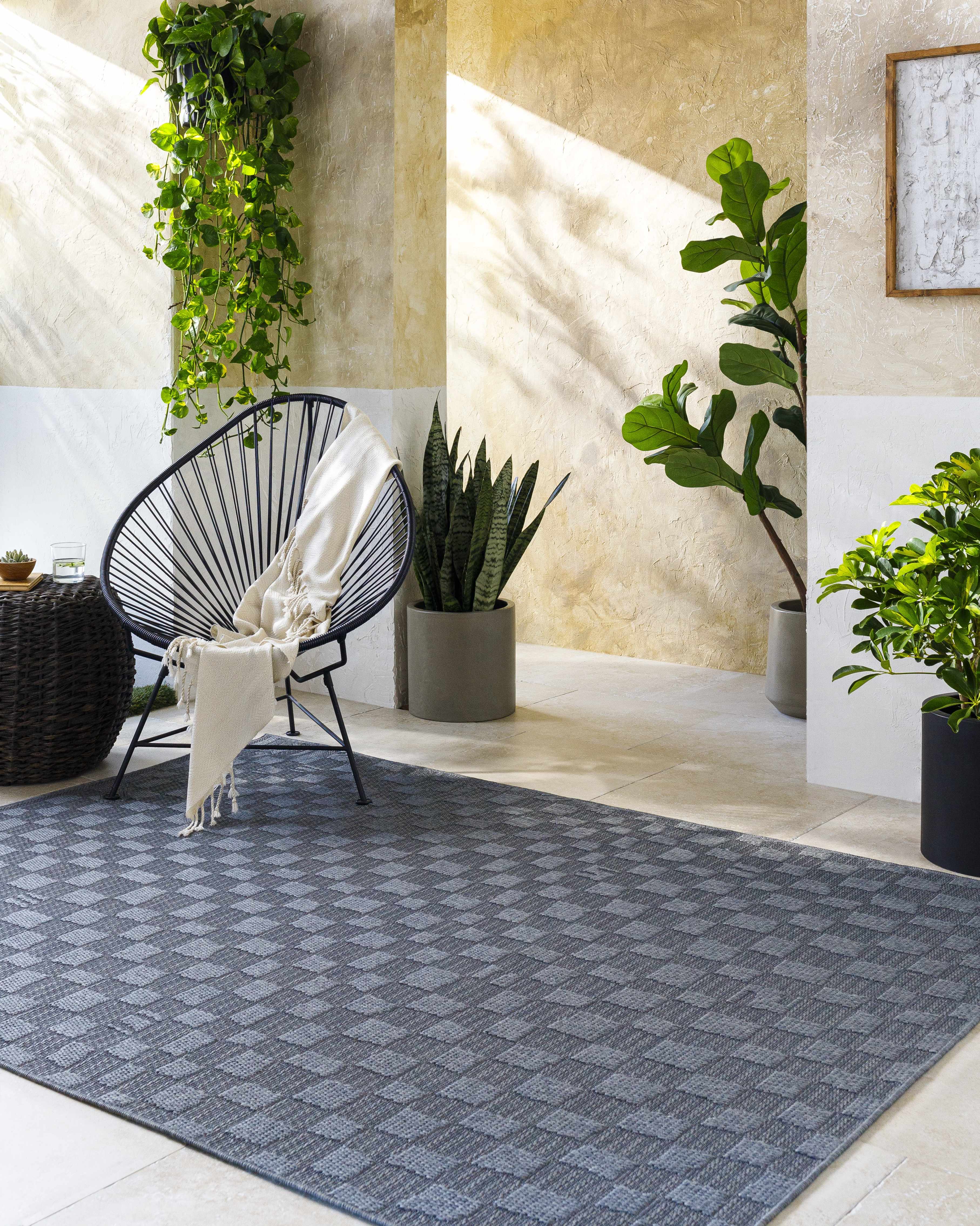 Arifah Gray Outdoor Area Rug