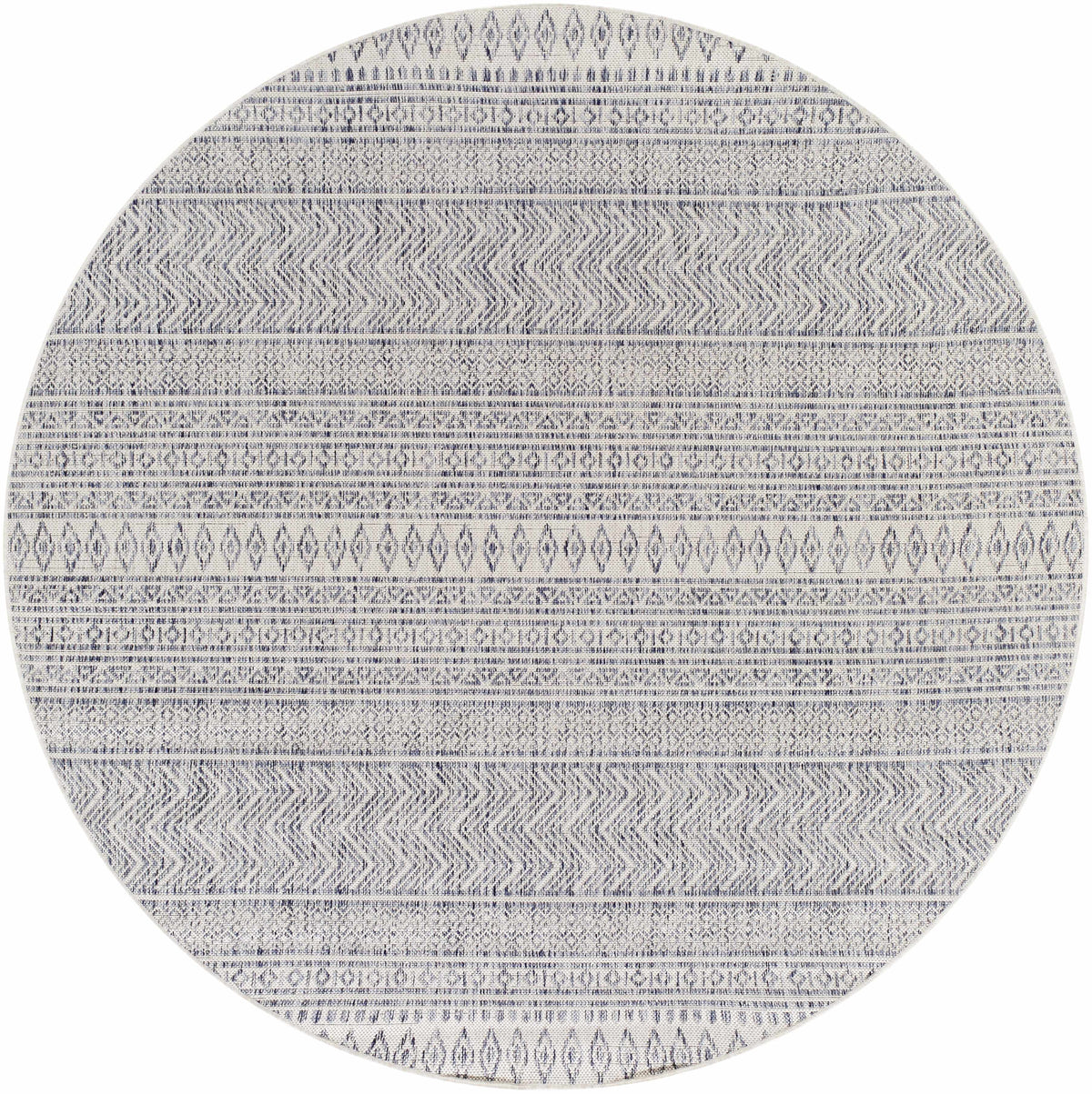 Madras Navy All Over Performance Outdoor Rug