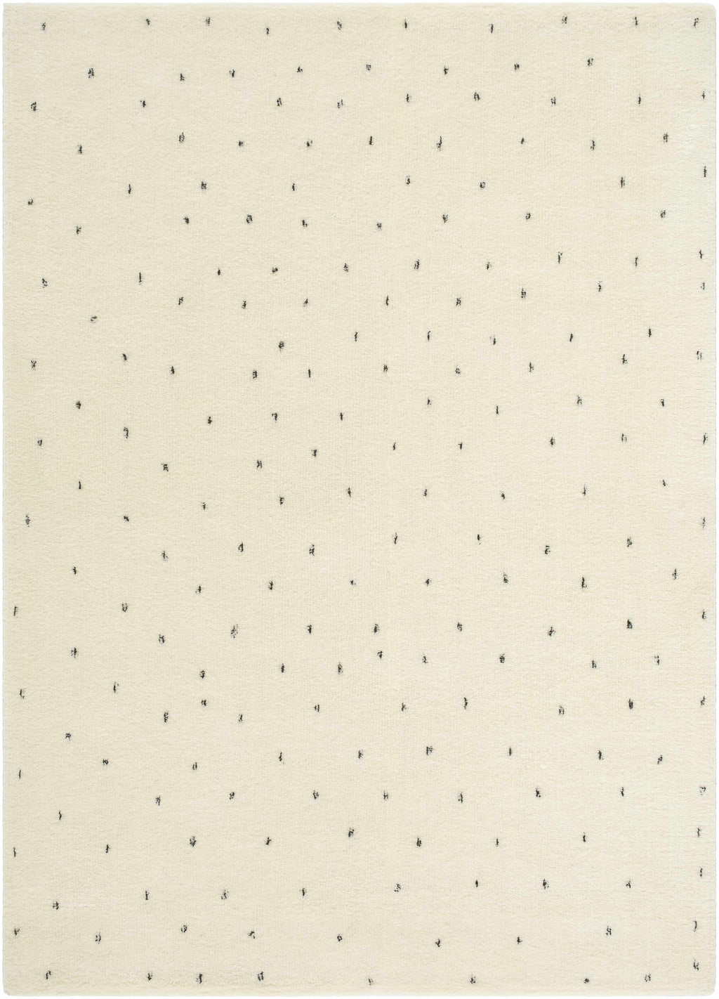 Cirila Dotted Ivory Washable Wool Rug
