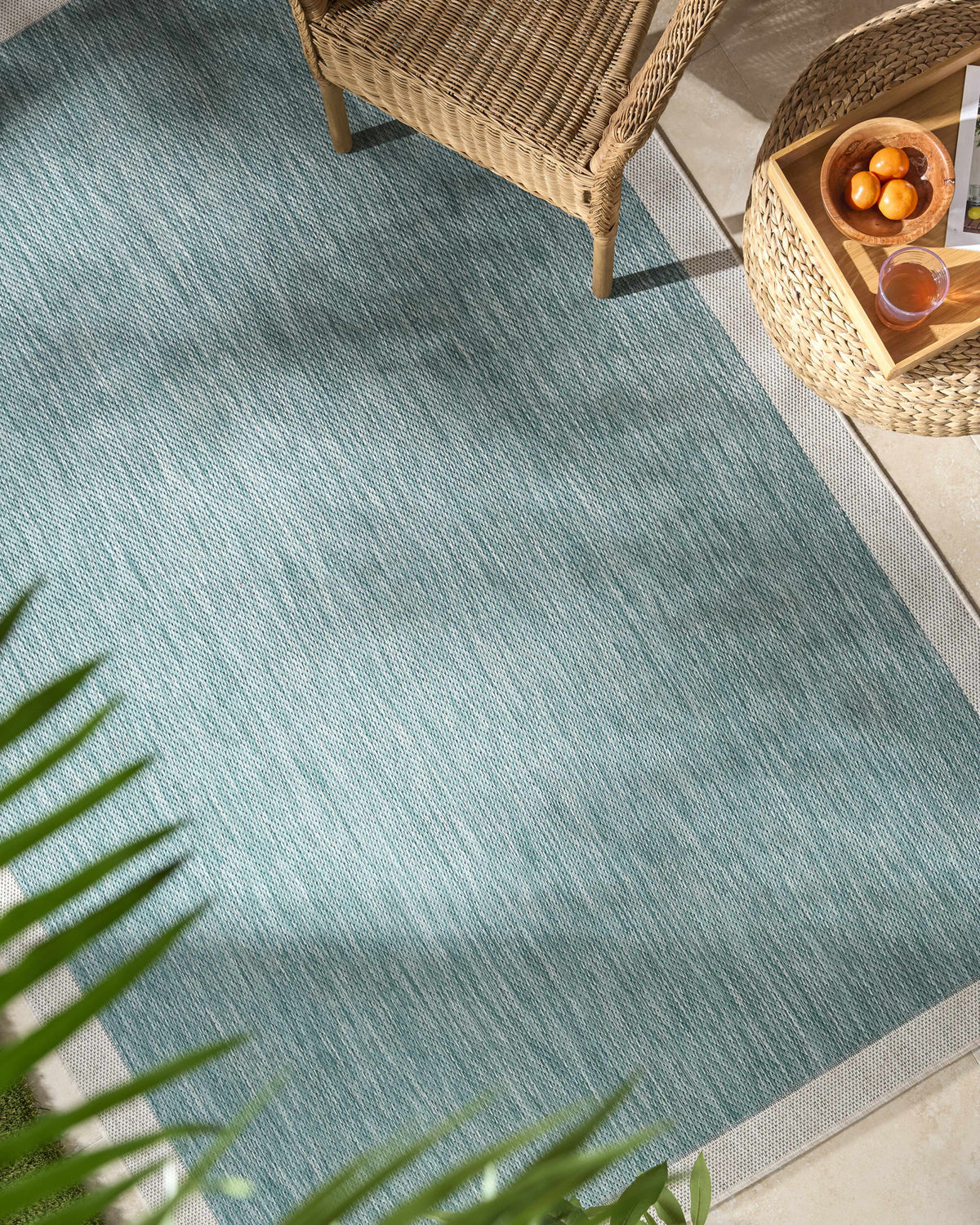 Chetan Light Blue Outdoor Rug