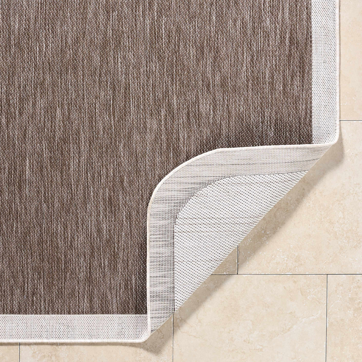 Chetan Dark Brown Outdoor Area Rug
