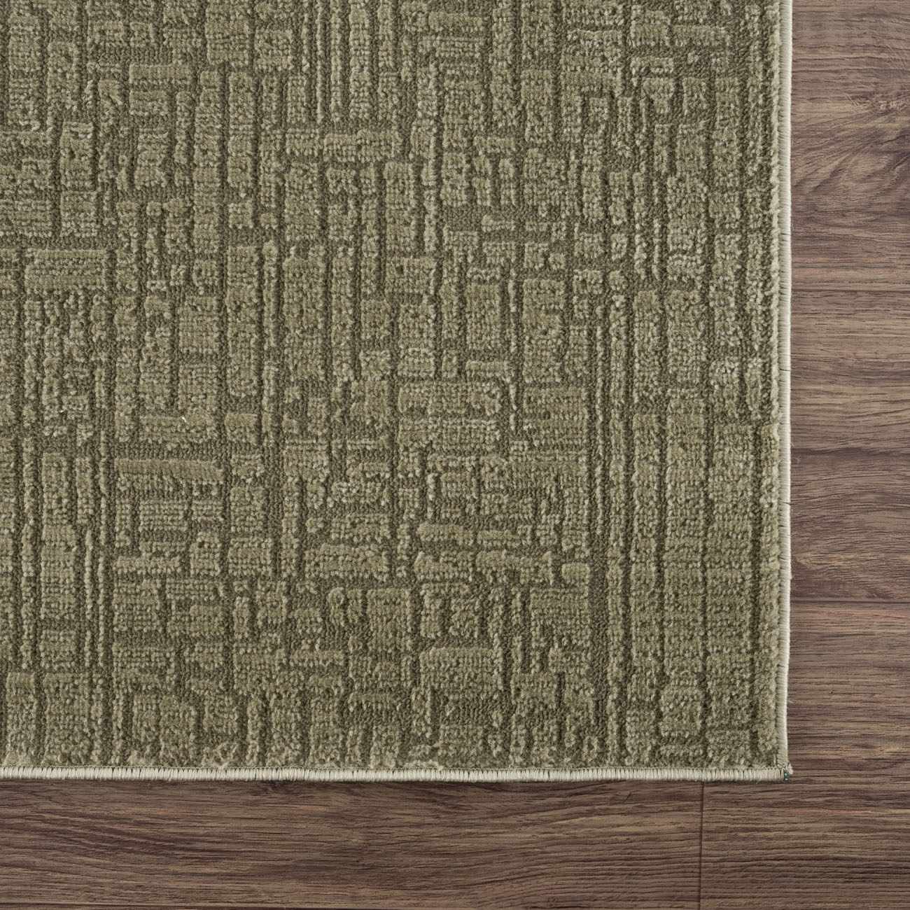 Leanna Green Washable Area Rug