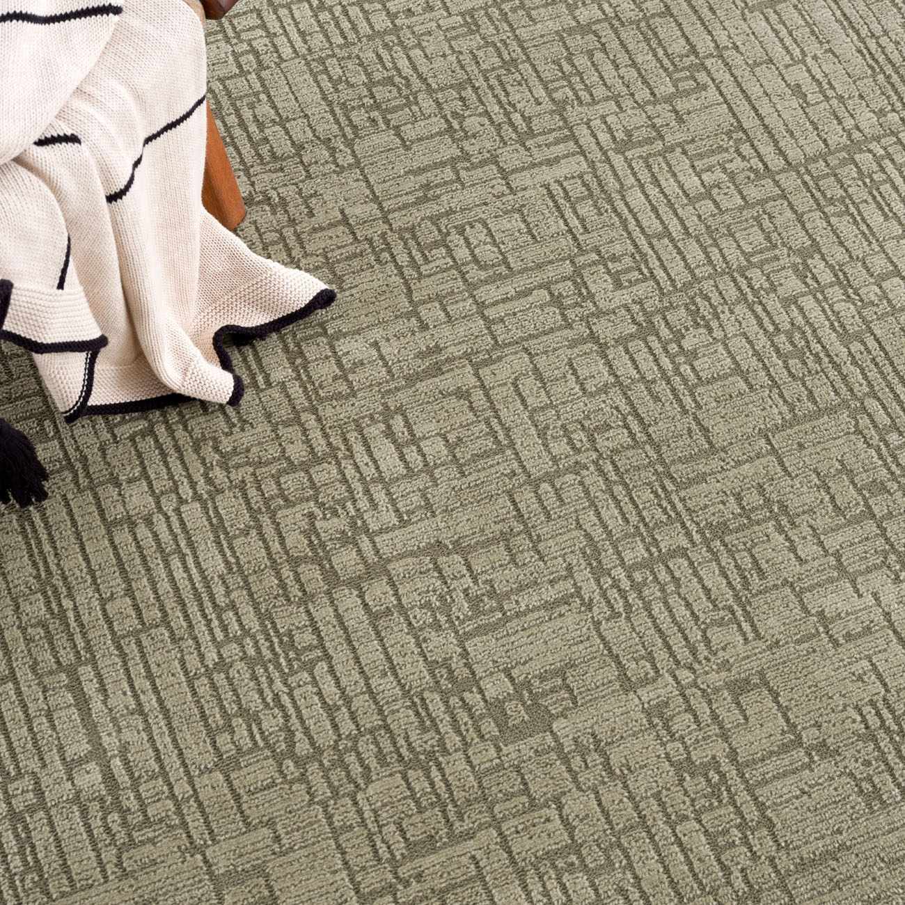 Leanna Green Washable Area Rug