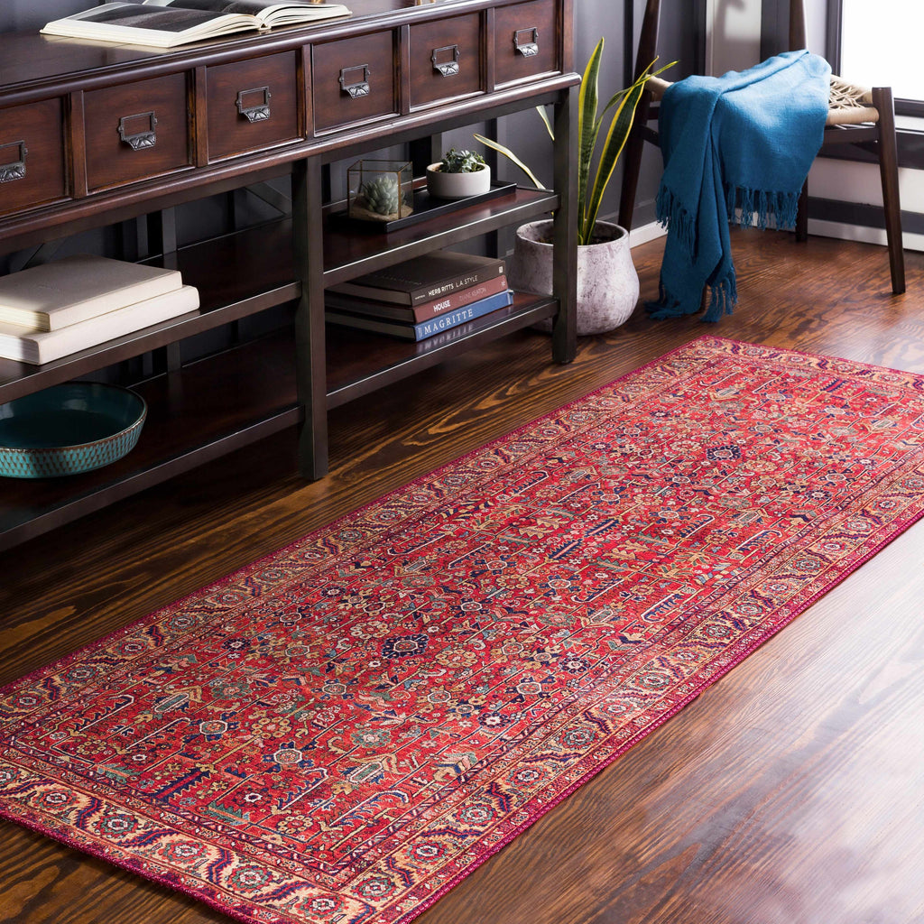 Edwardsburg Traditional Red Rug