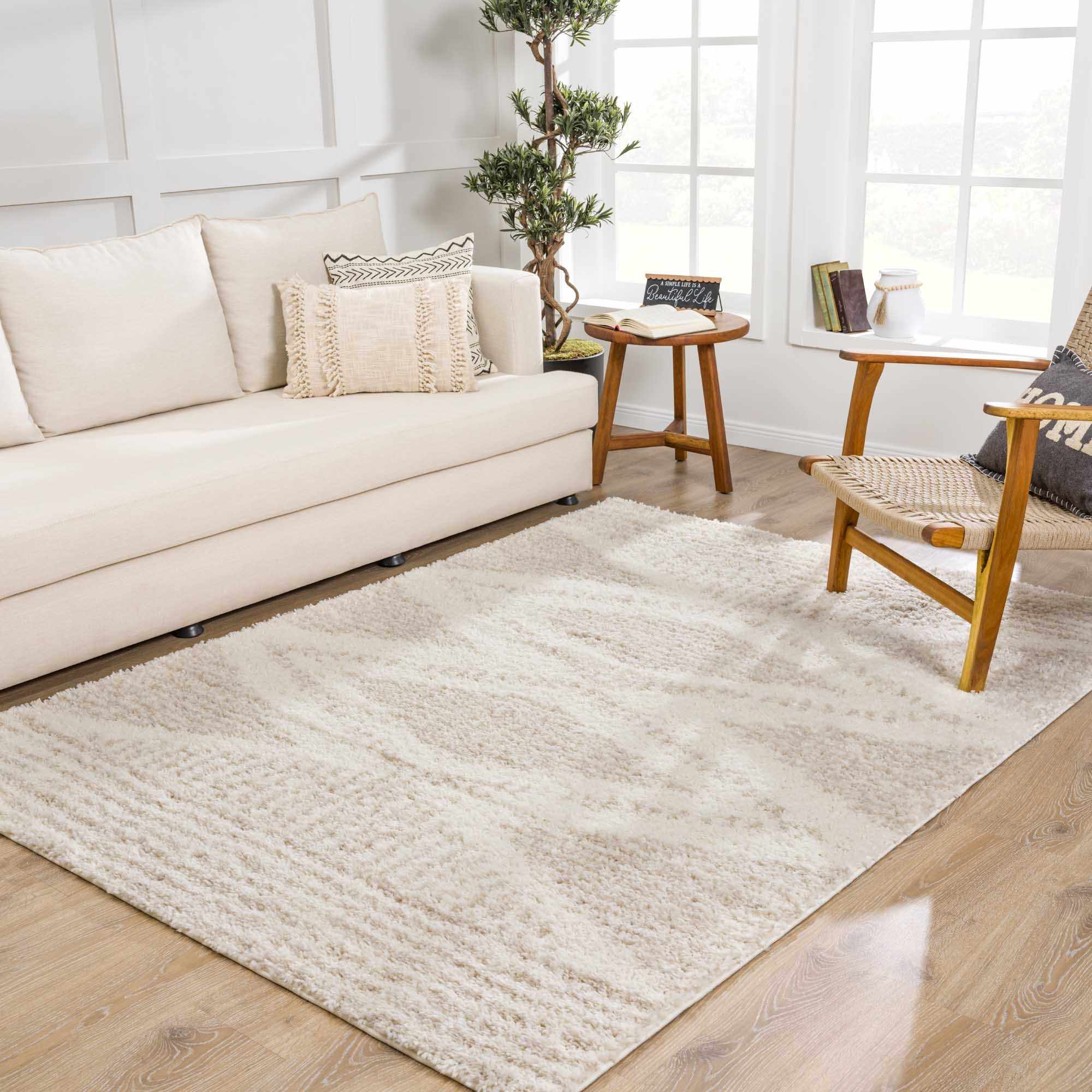Hauteloom Trunding Plush Rug - Light Beige
