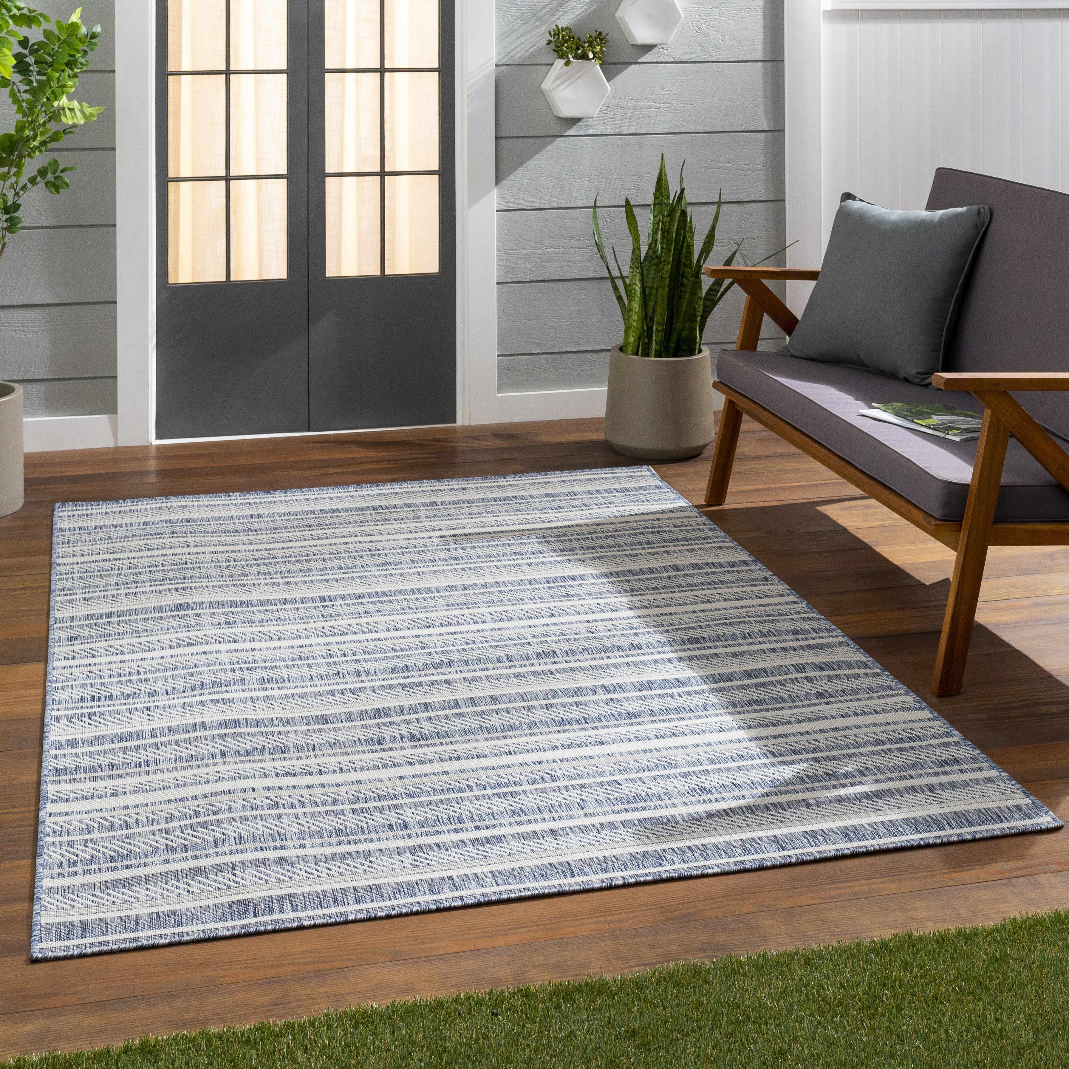 Emirgazi Striped Nordic Outdoor Rug