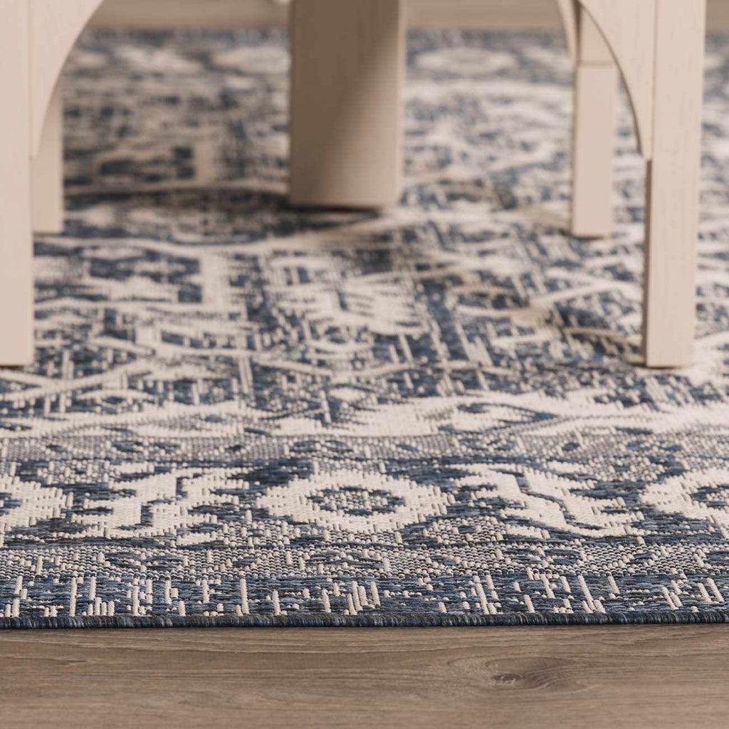 Etoile Navy Blue Performance Outdoor Rug