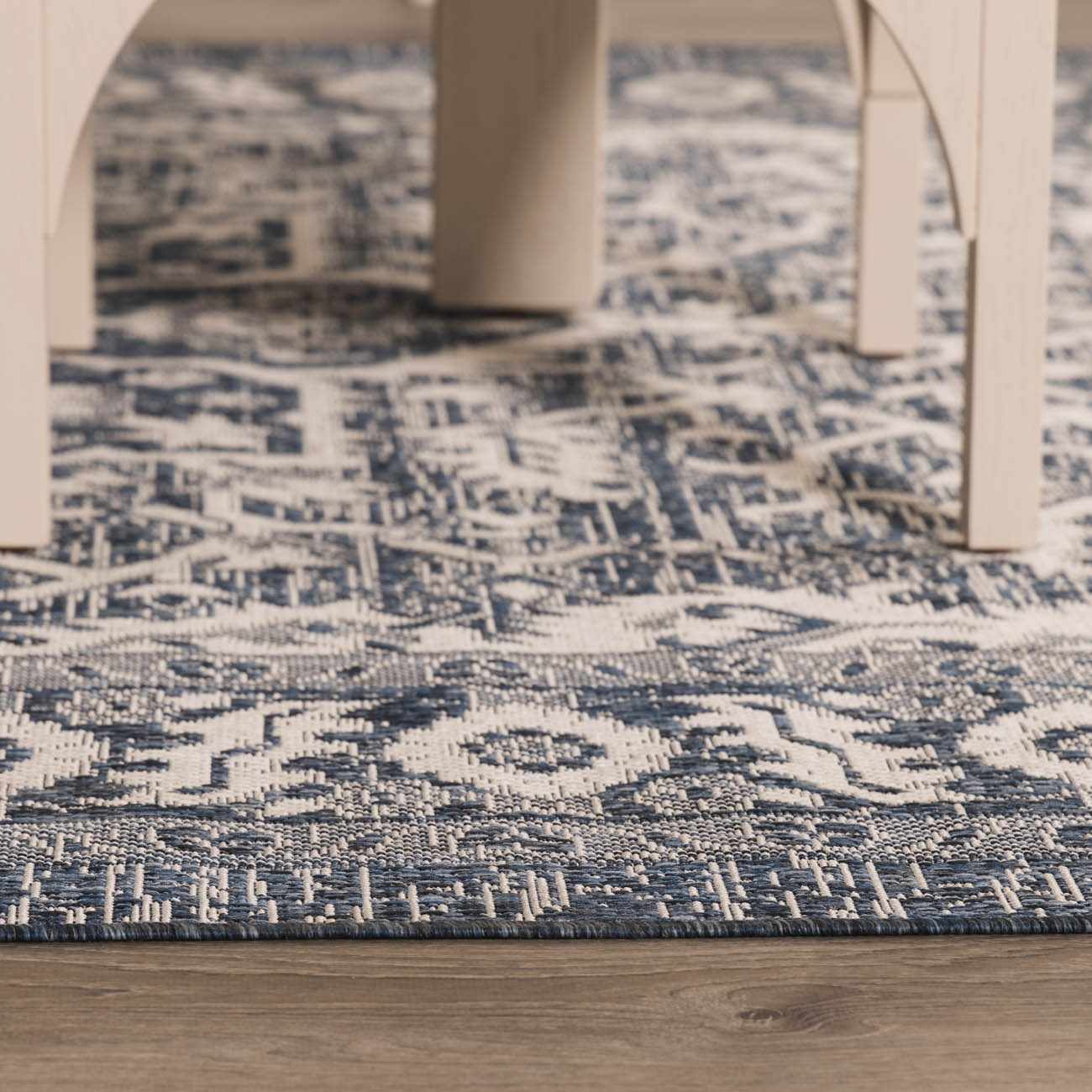 Etoile Navy Blue Performance Outdoor Rug