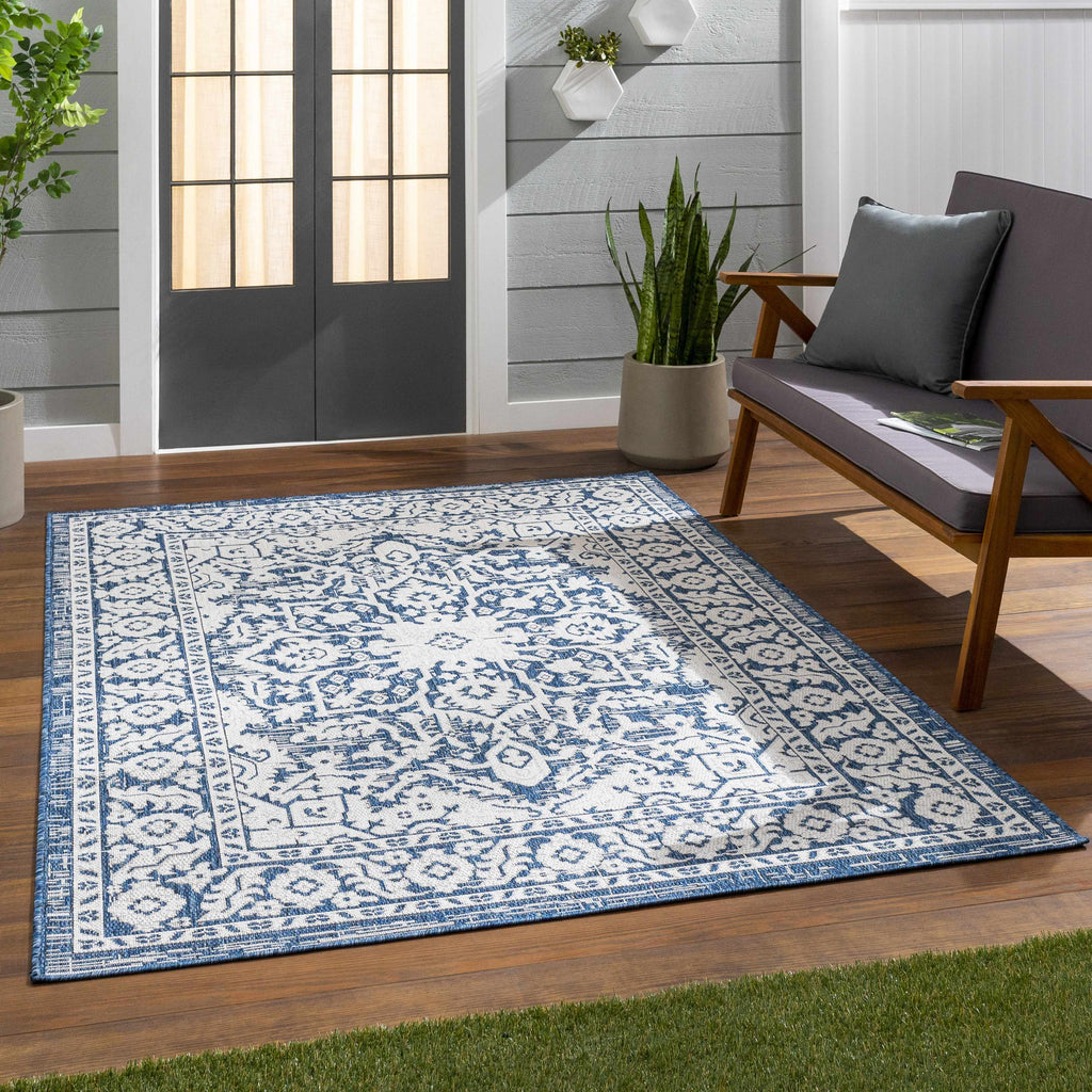 Etoile Navy Blue Performance Outdoor Rug