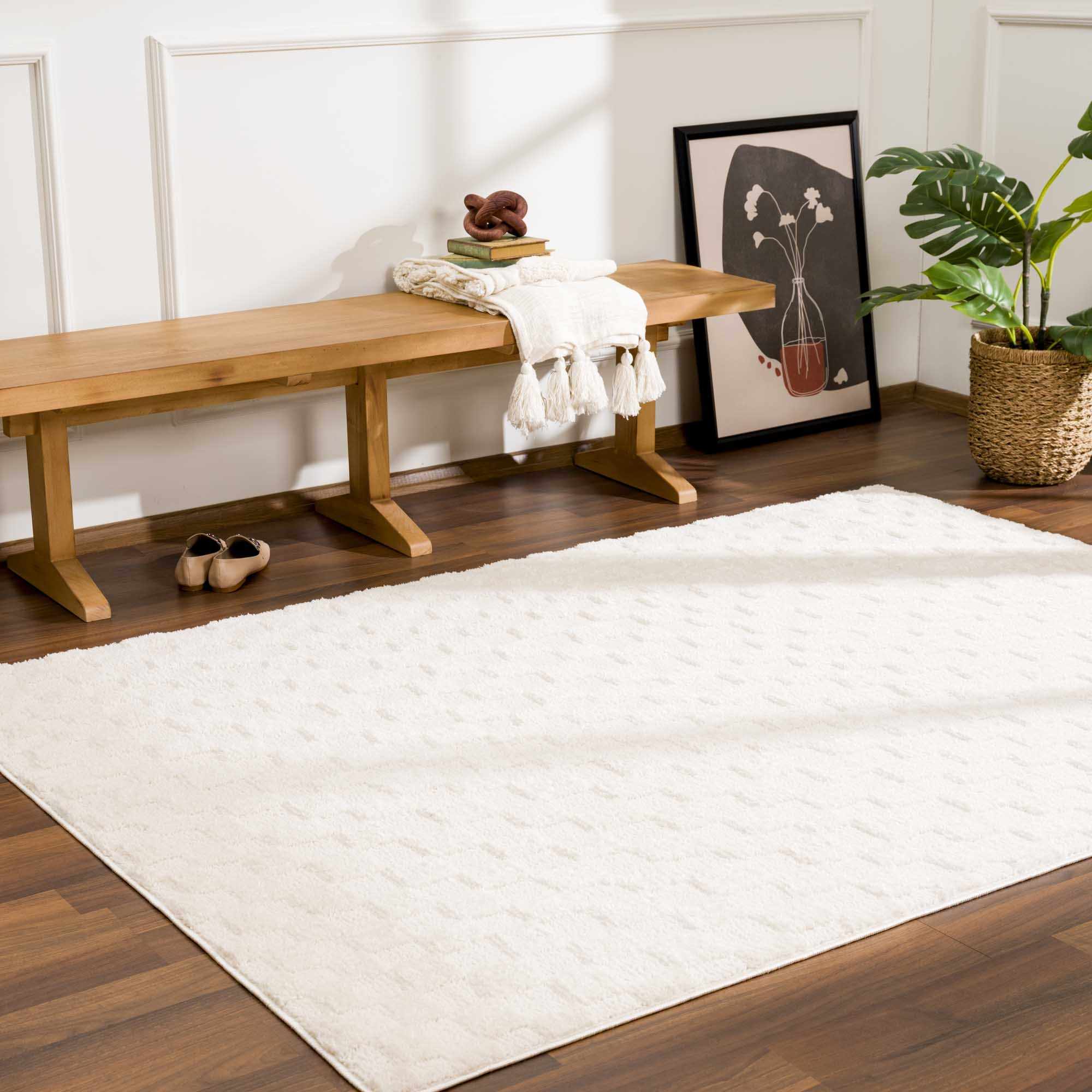 Keesa Checkered Area Rug