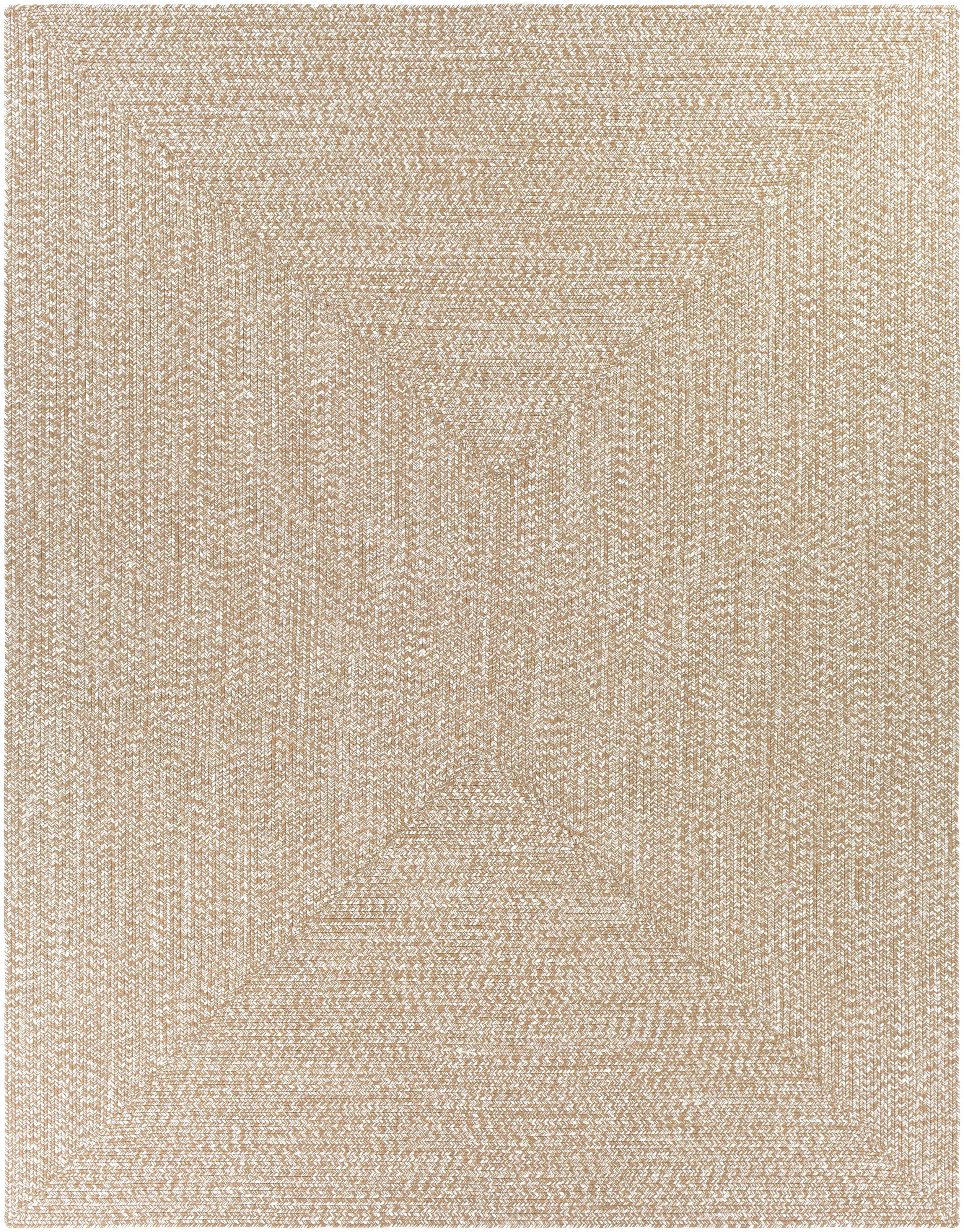 Cream Braided Faux Jute Outdoor Rug