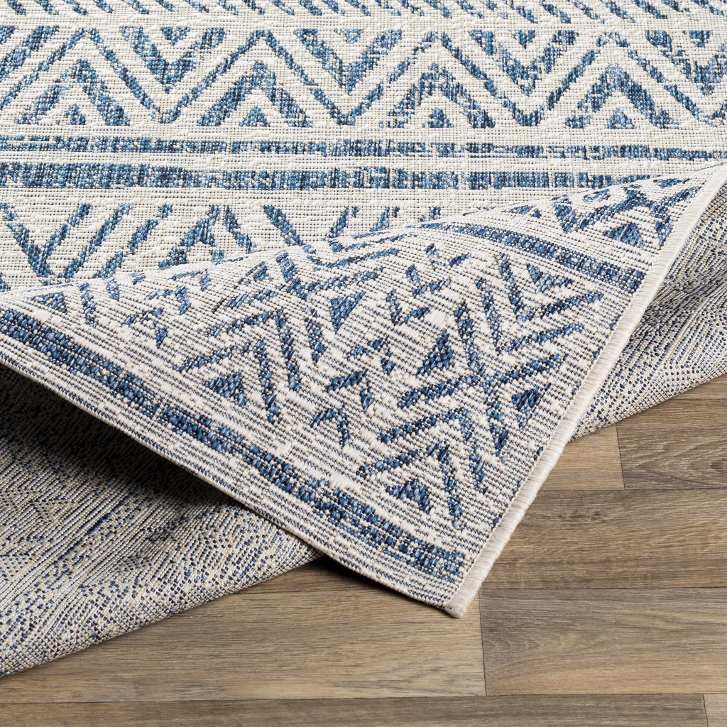 Novato Navy All Over Pattern Performance Outdoor Rug
