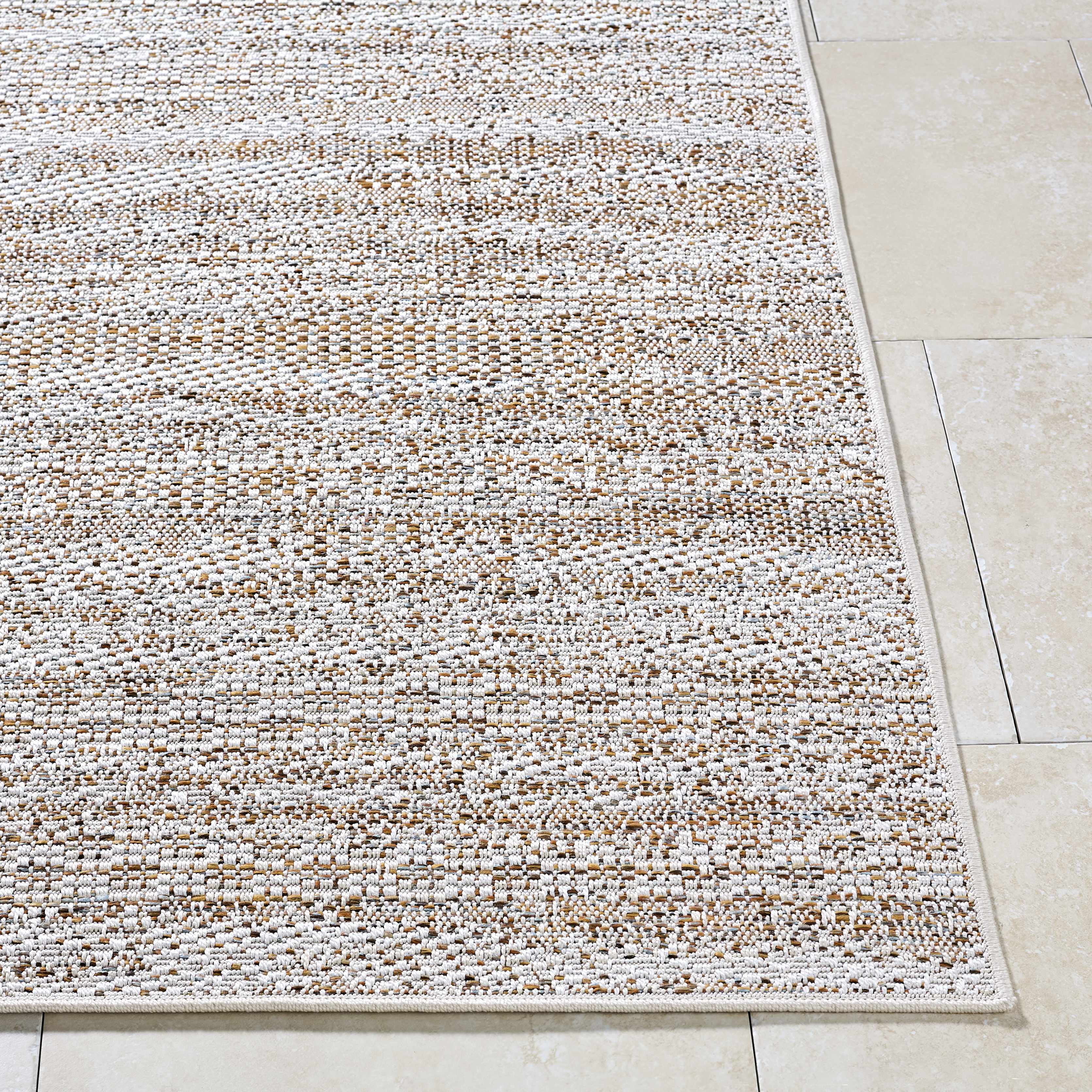 Alezae Beige Outdoor Area Rug