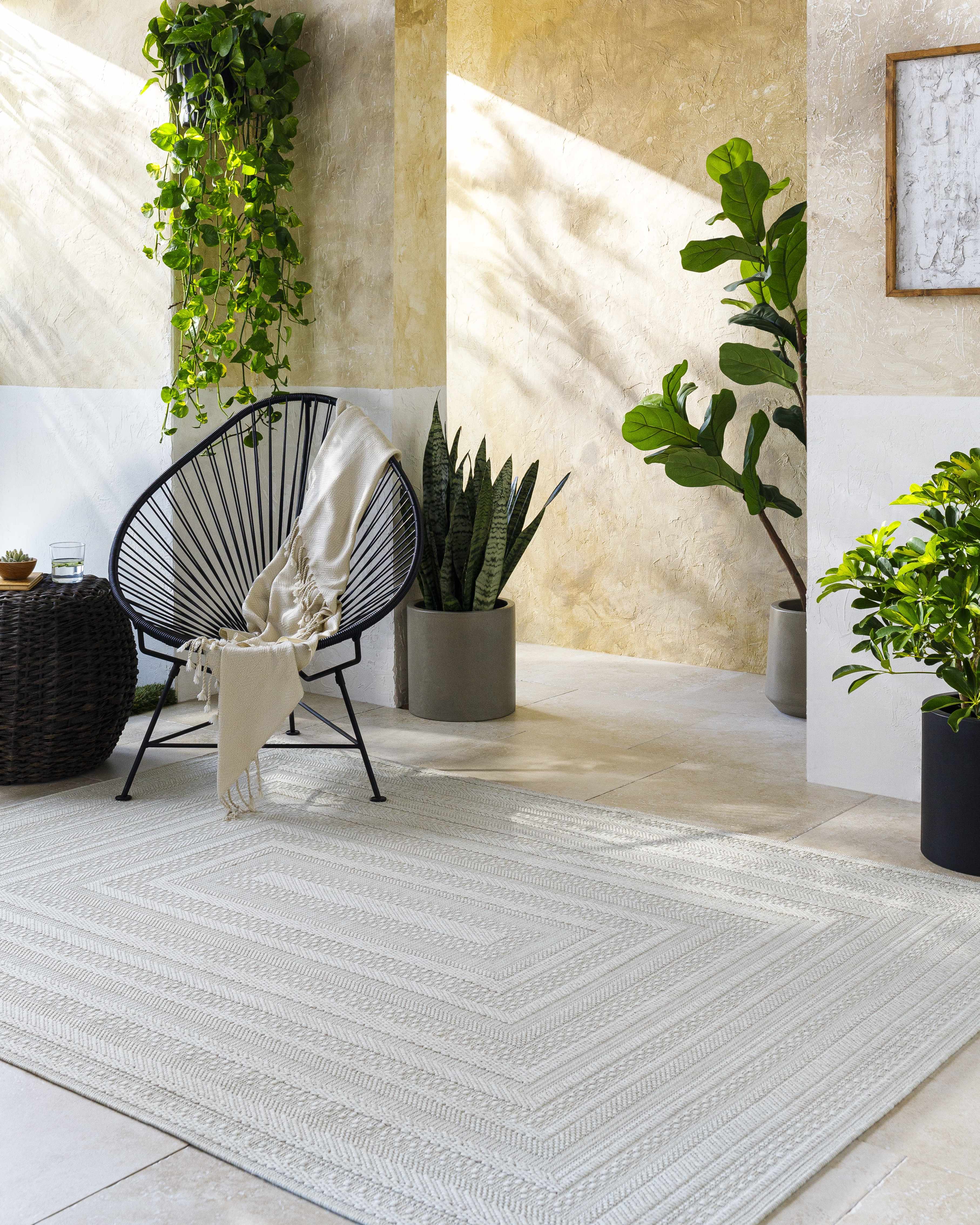 Avalos White Outdoor Area Rug
