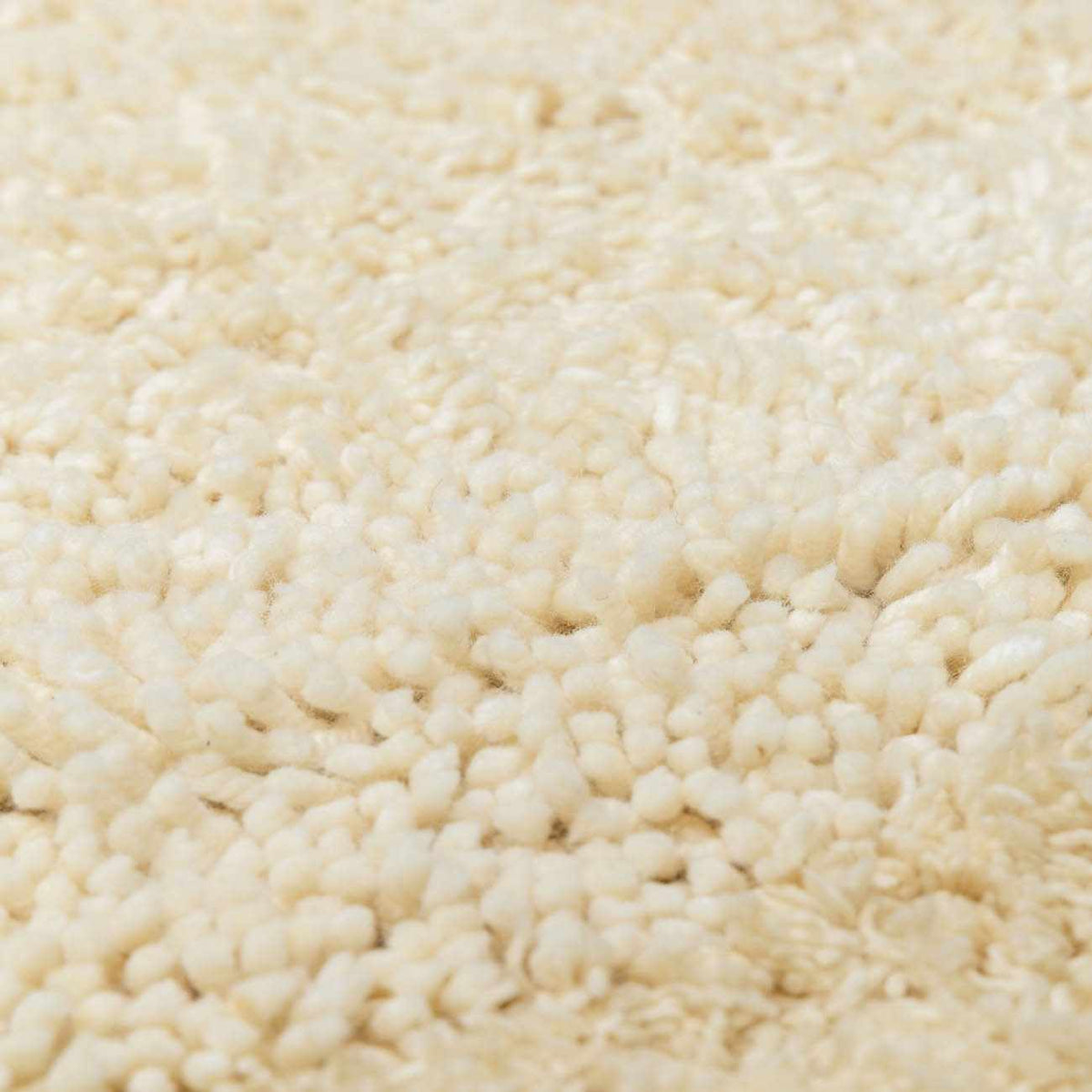 Kettering Solid Cream Wool Shag Rug