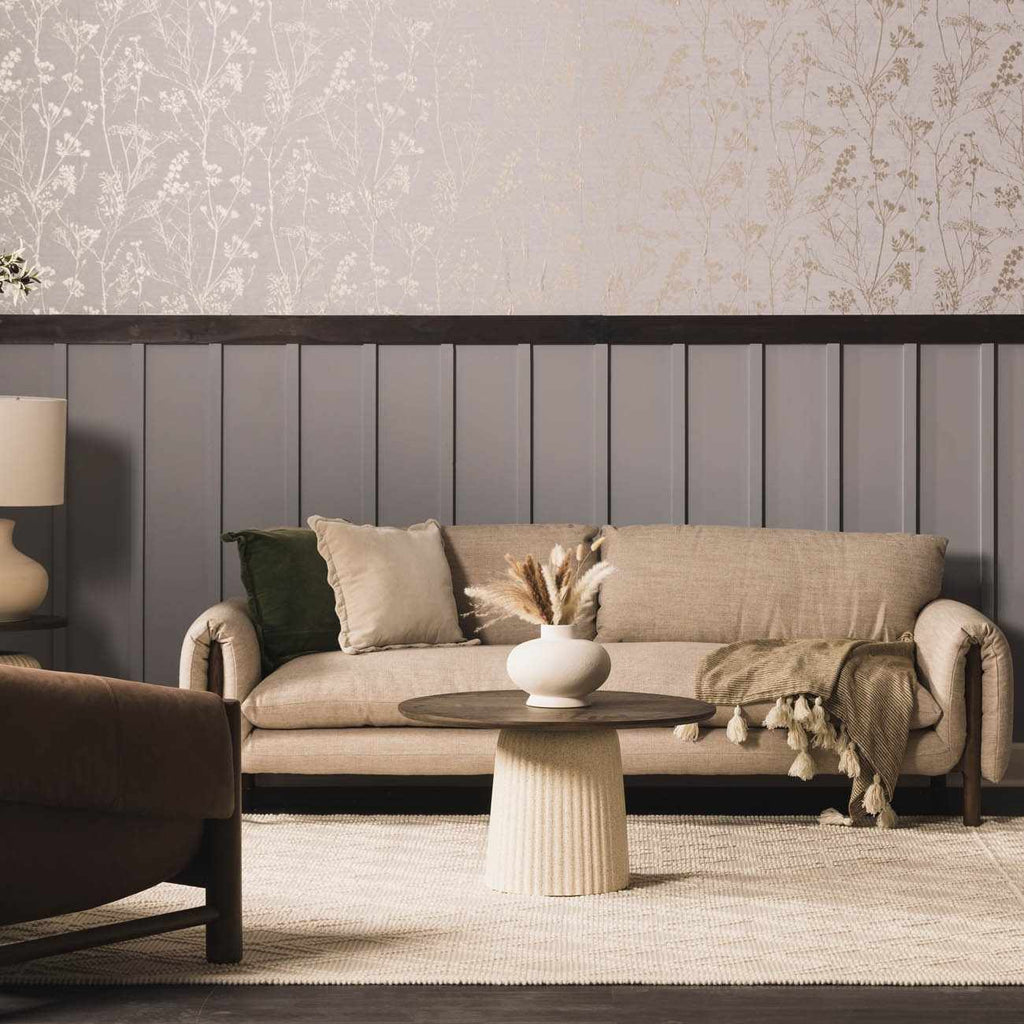 Ramsbury Beige Trellis Wool Rug