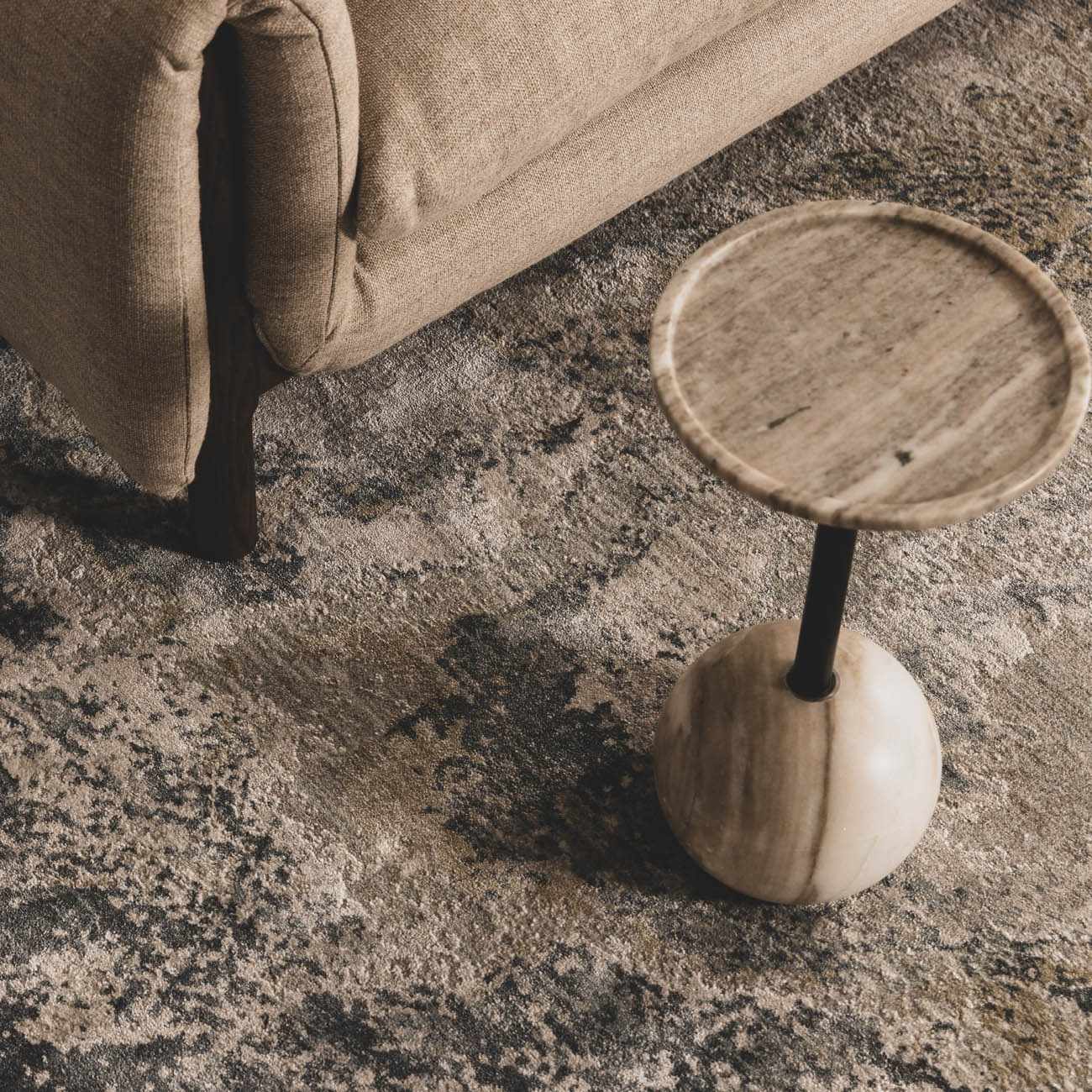 Maddington Gray Marble Thick Luxe Rug