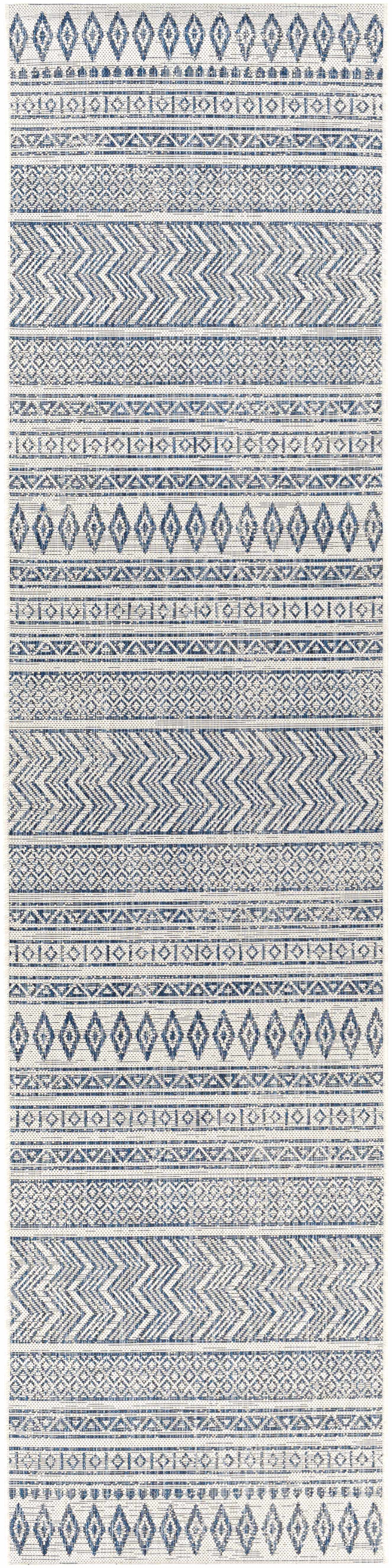 Madras Light Blue Green All Over Performance Outdoor Area Rug