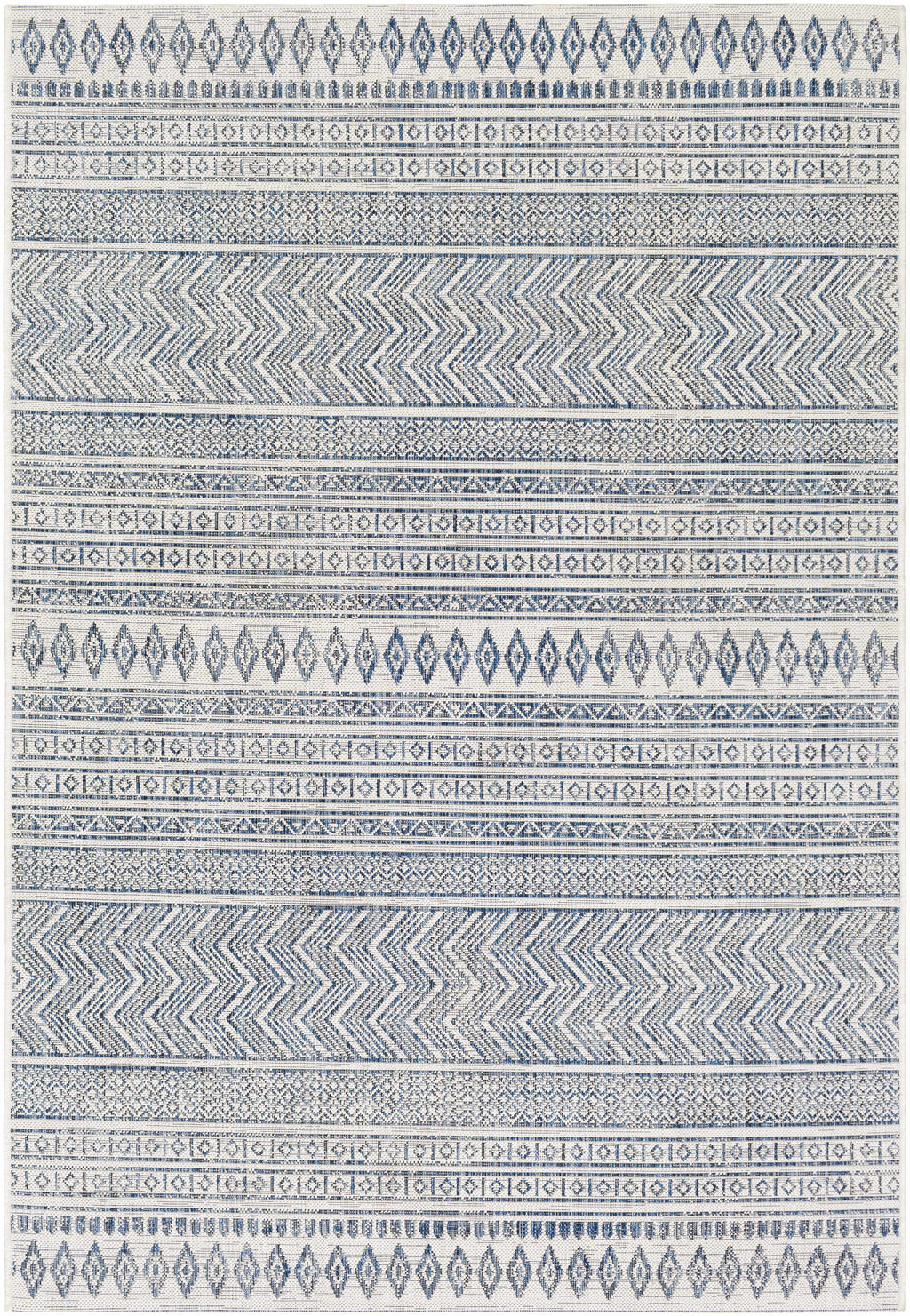 Madras Light Blue Green All Over Performance Outdoor Area Rug