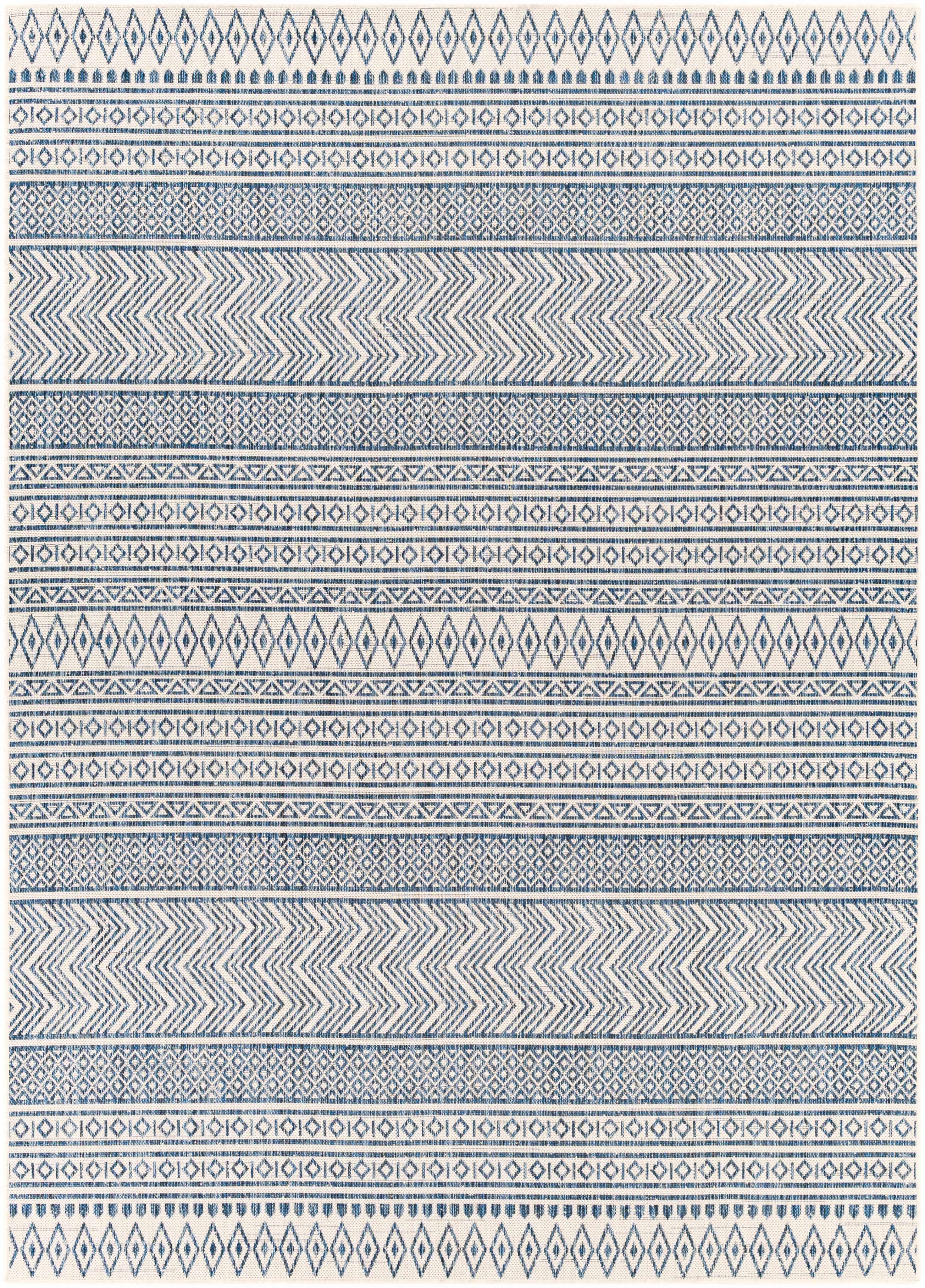 Madras Light Blue Green All Over Performance Outdoor Area Rug