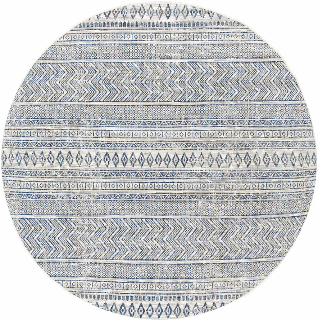 Madras Light Blue Green All Over Performance Outdoor Area Rug
