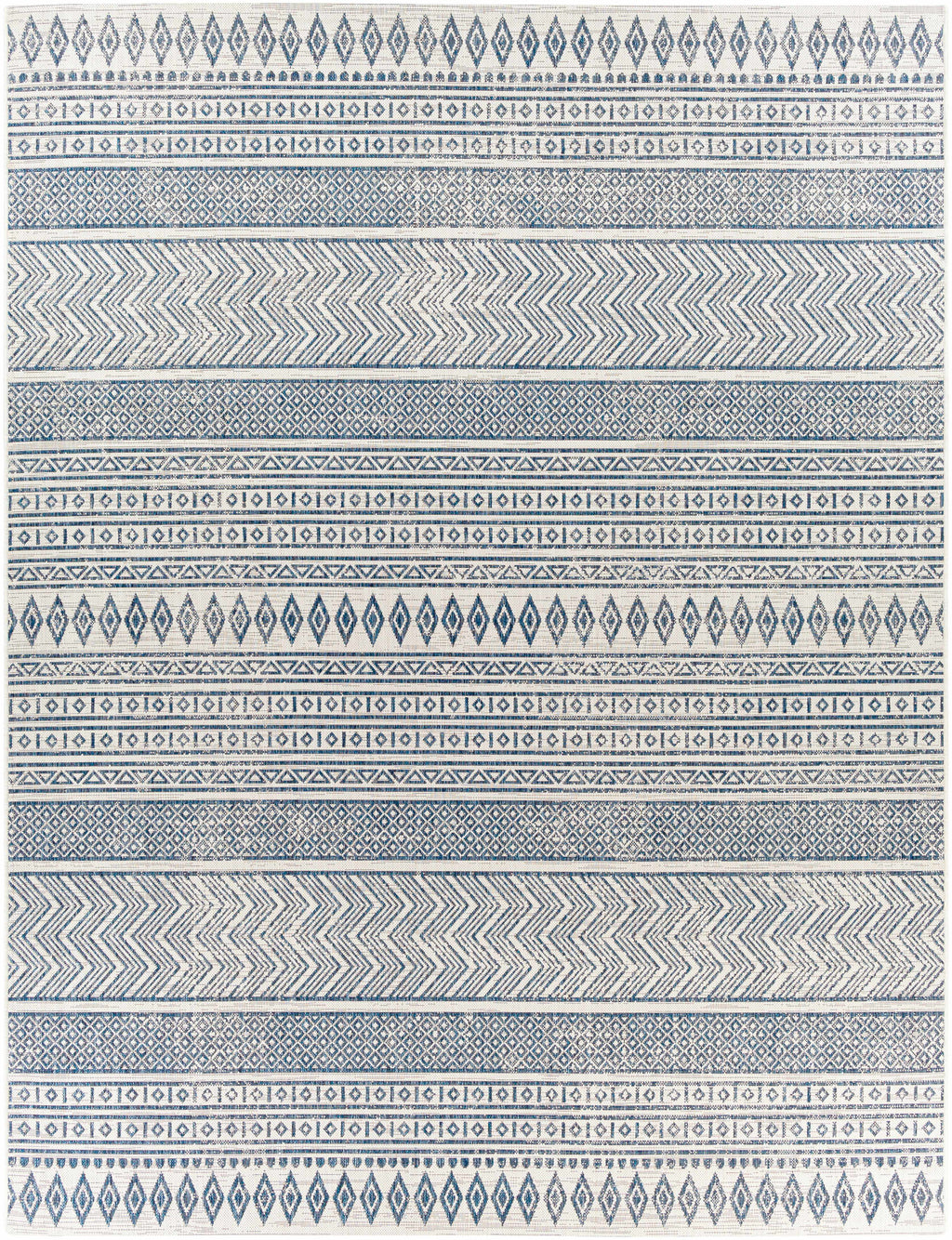 Madras Light Blue Green All Over Performance Outdoor Area Rug