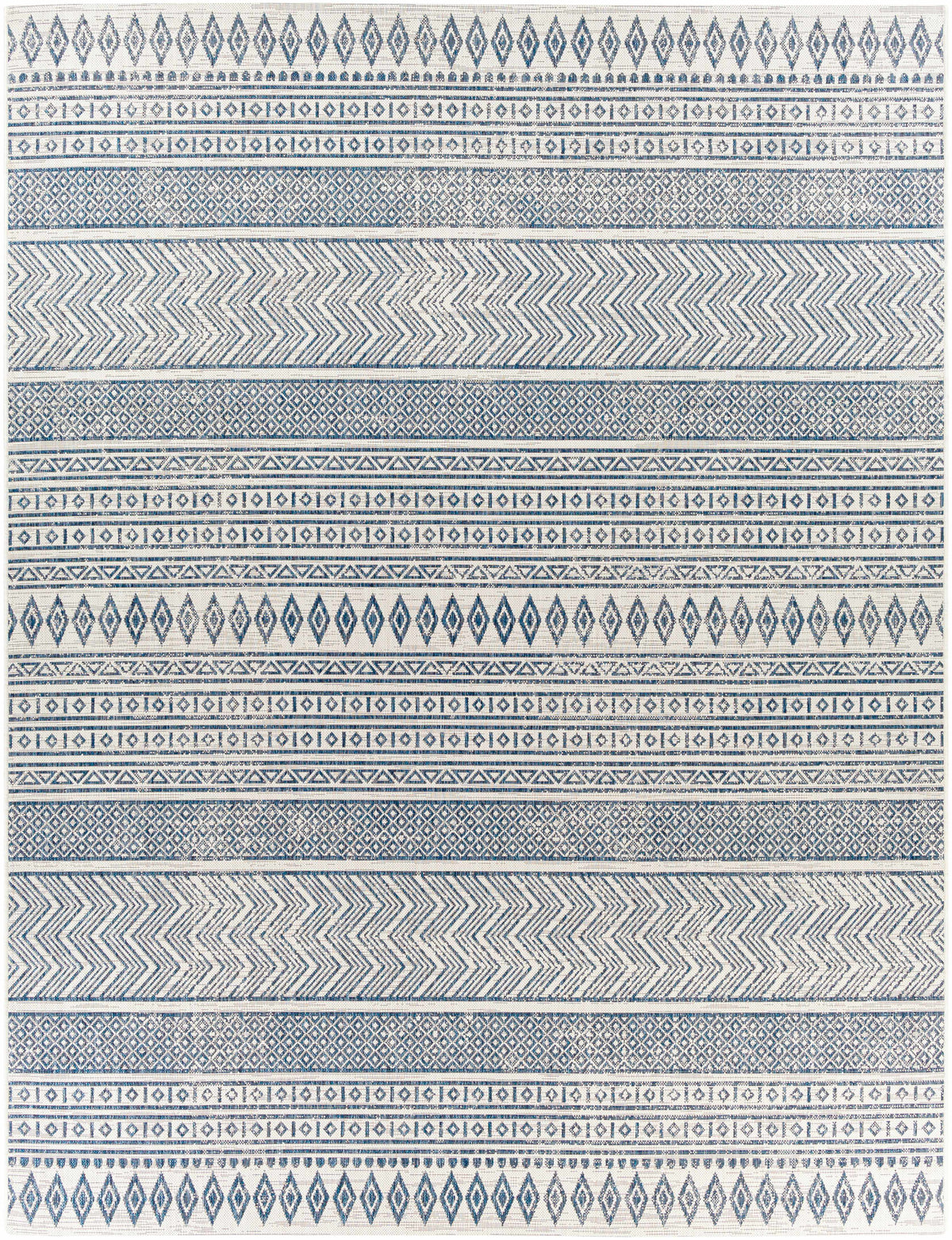 Madras Light Blue Green All Over Performance Outdoor Area Rug
