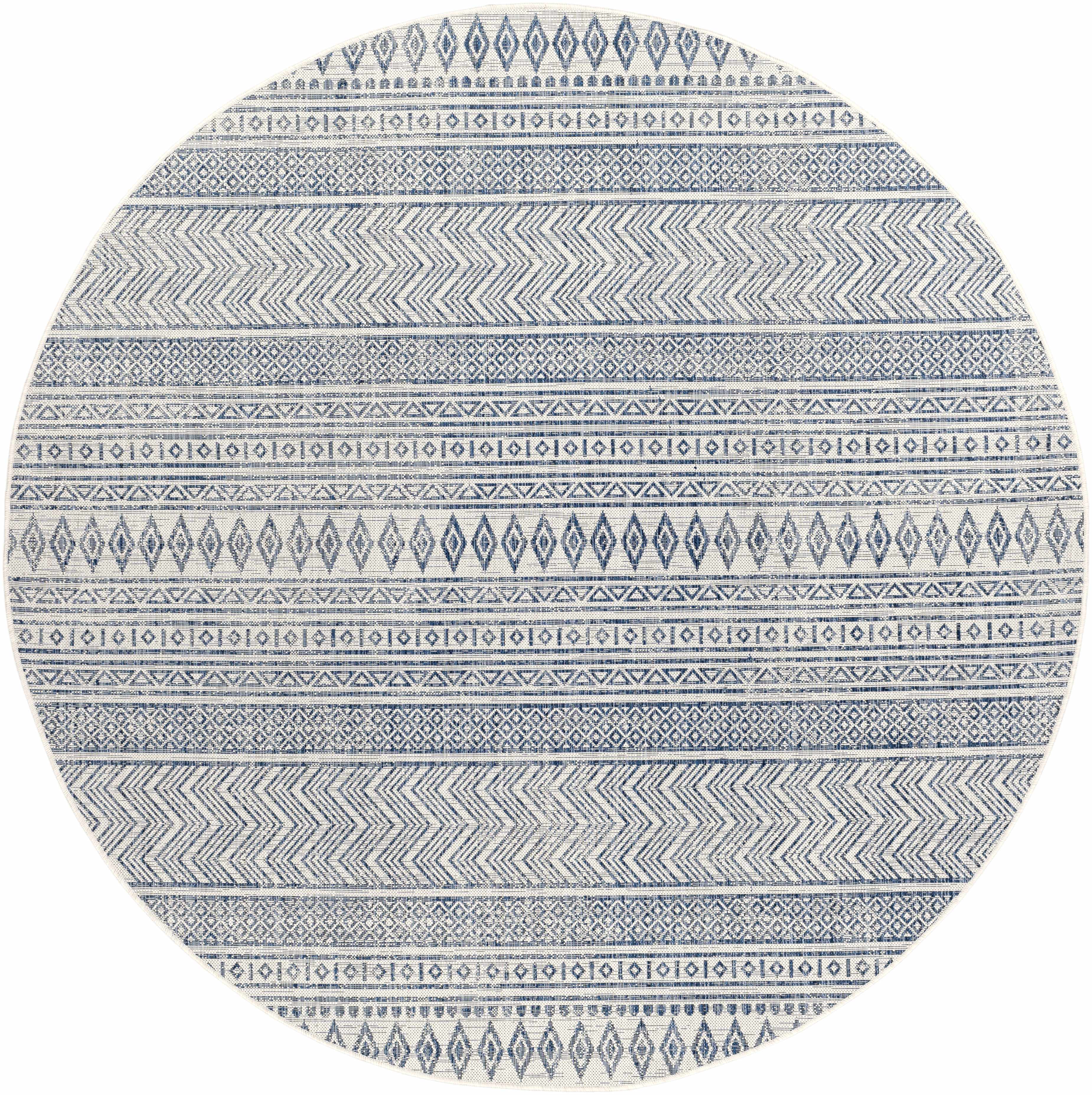 Madras Light Blue Green All Over Performance Outdoor Area Rug