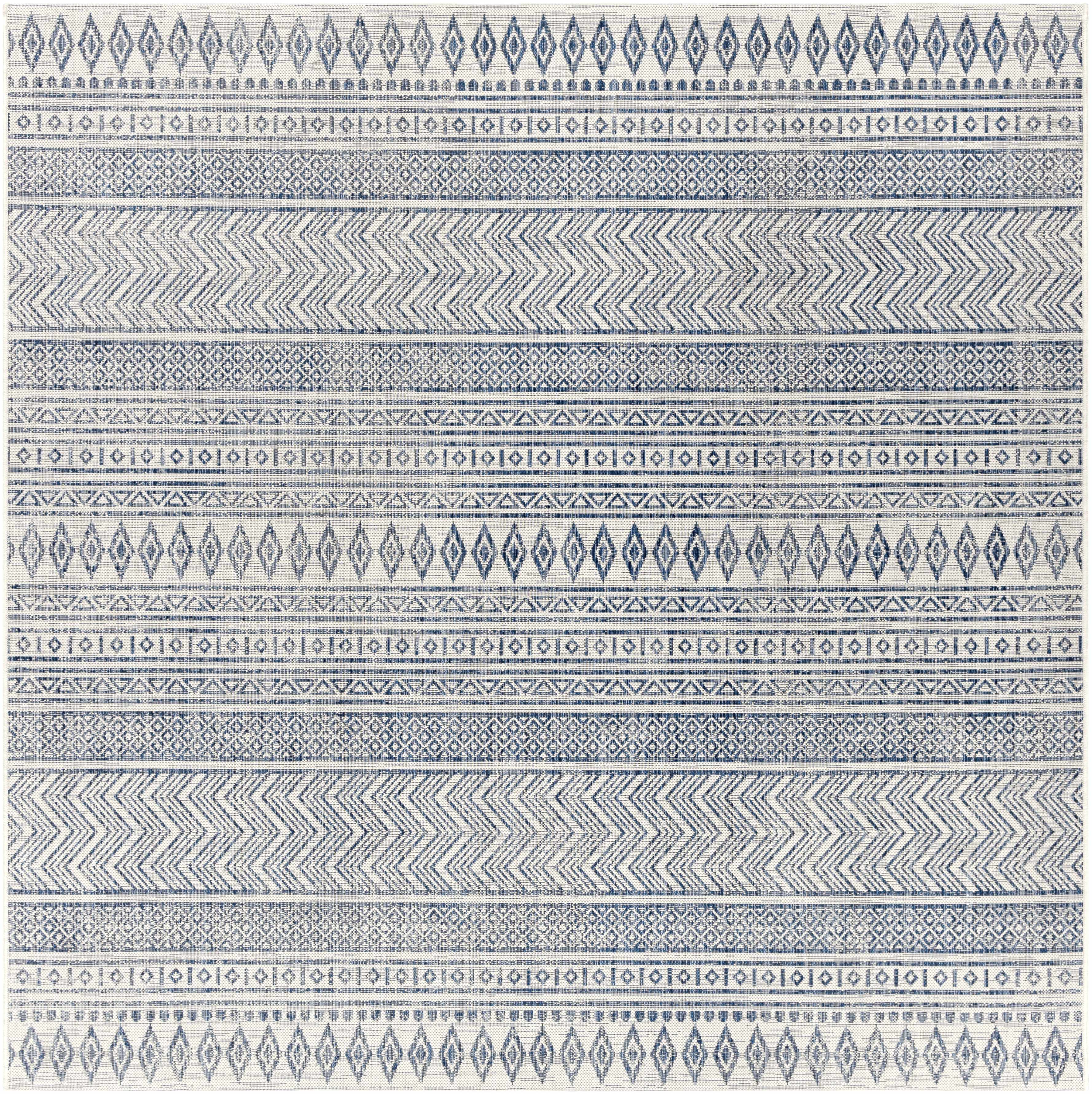 Madras Light Blue Green All Over Performance Outdoor Area Rug