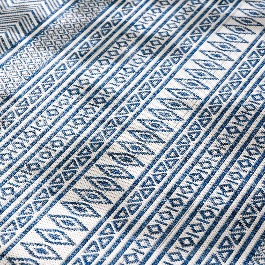 Madras Light Blue Green All Over Performance Outdoor Area Rug