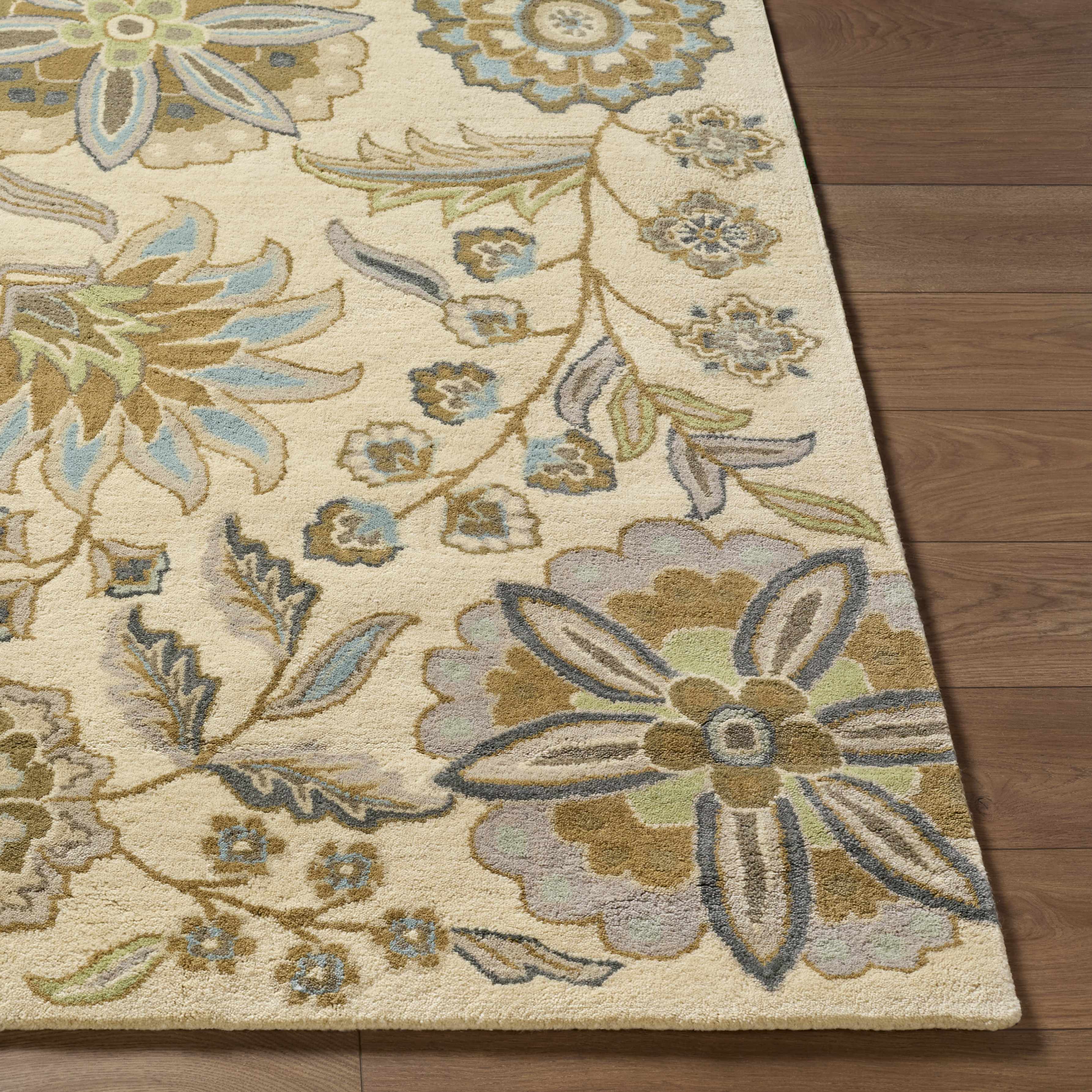 Mack Floral Wool Area Carpet