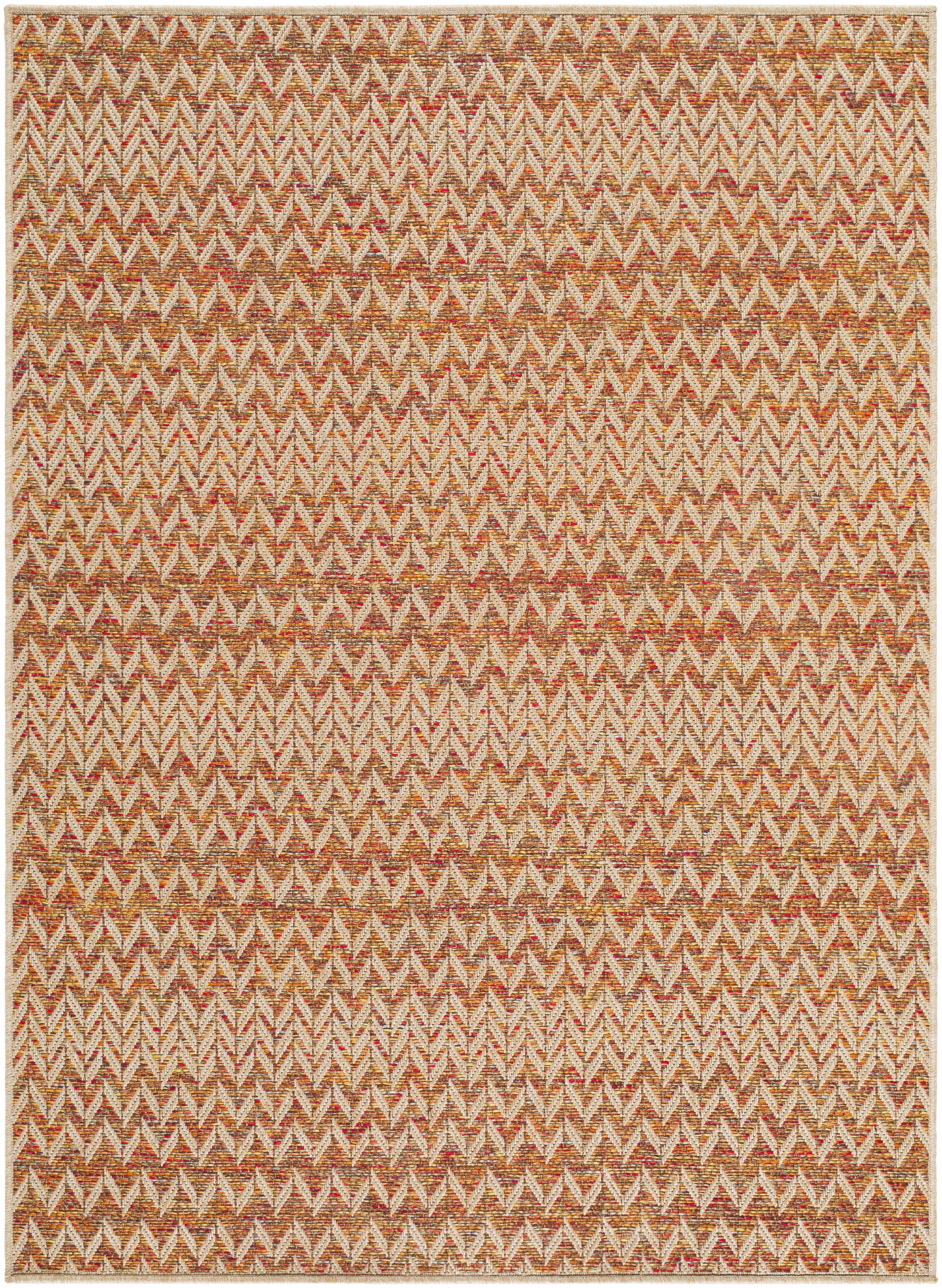 Alazne Burnt Orange Outdoor Area Rug