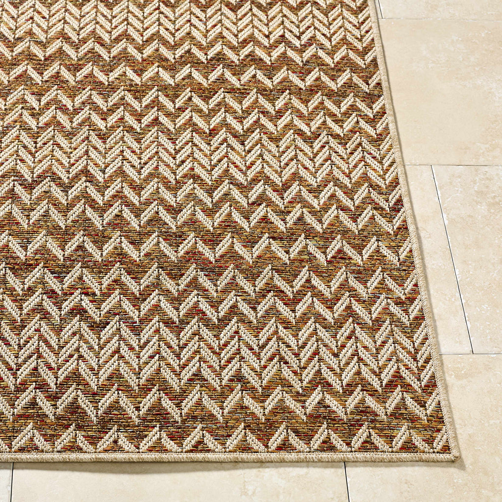 Alazne Burnt Orange Outdoor Area Rug