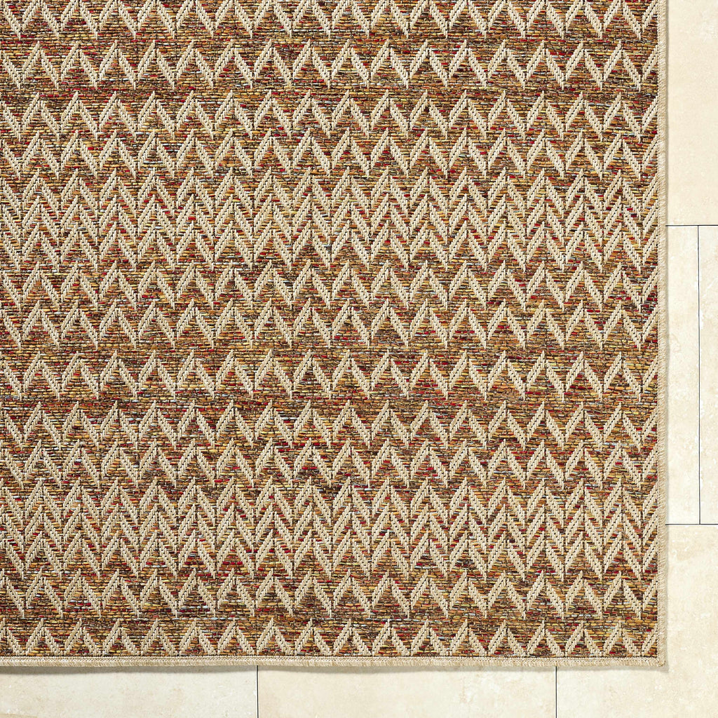 Alazne Burnt Orange Outdoor Area Rug