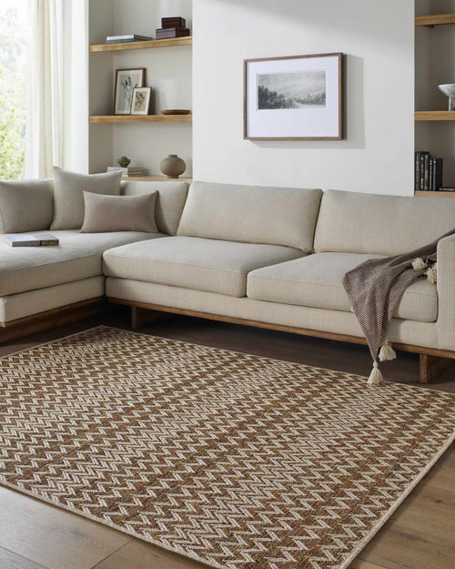 Alazne Burnt Orange Outdoor Area Rug