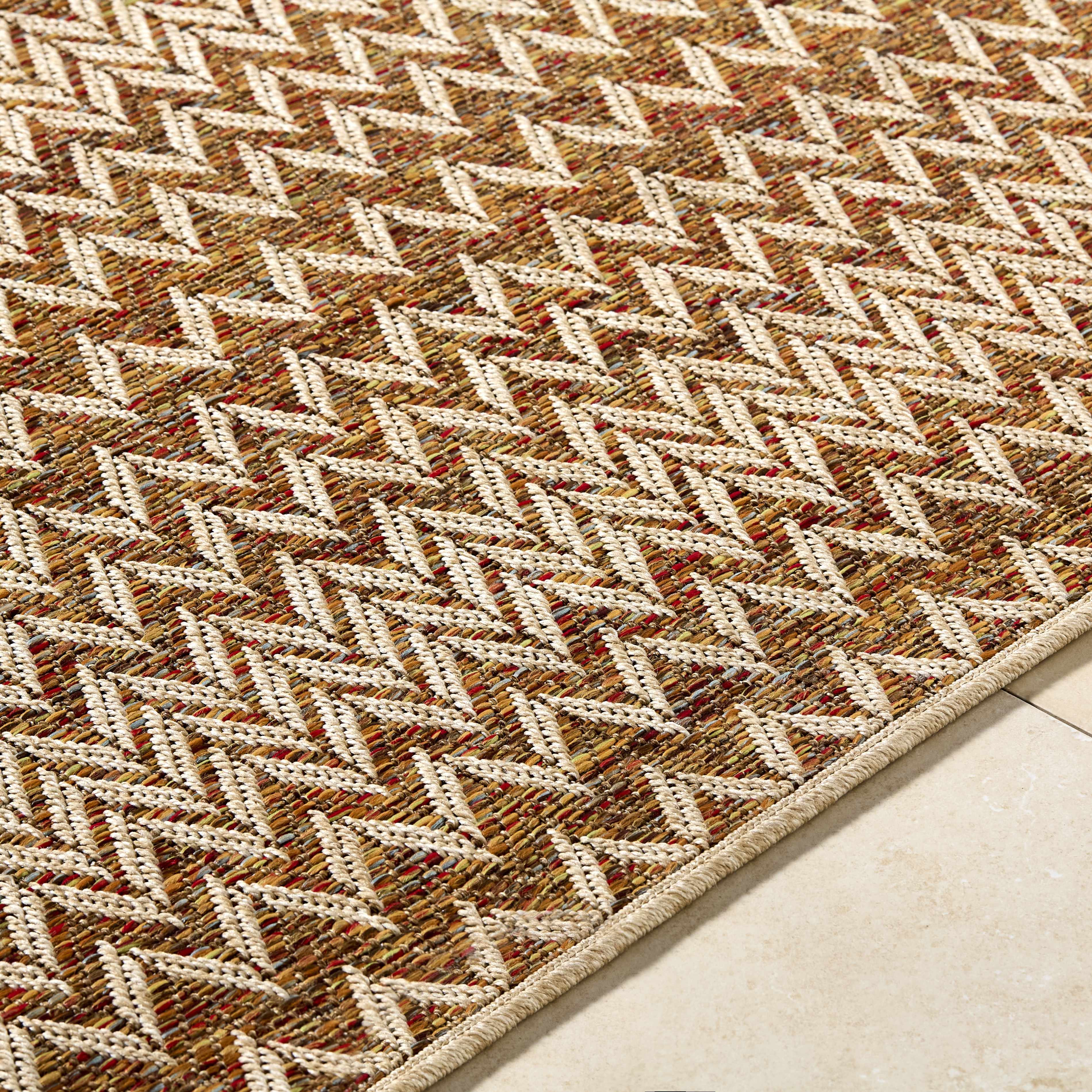 Alazne Burnt Orange Outdoor Area Rug