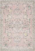 Meyly Pink Washable Area Rug
