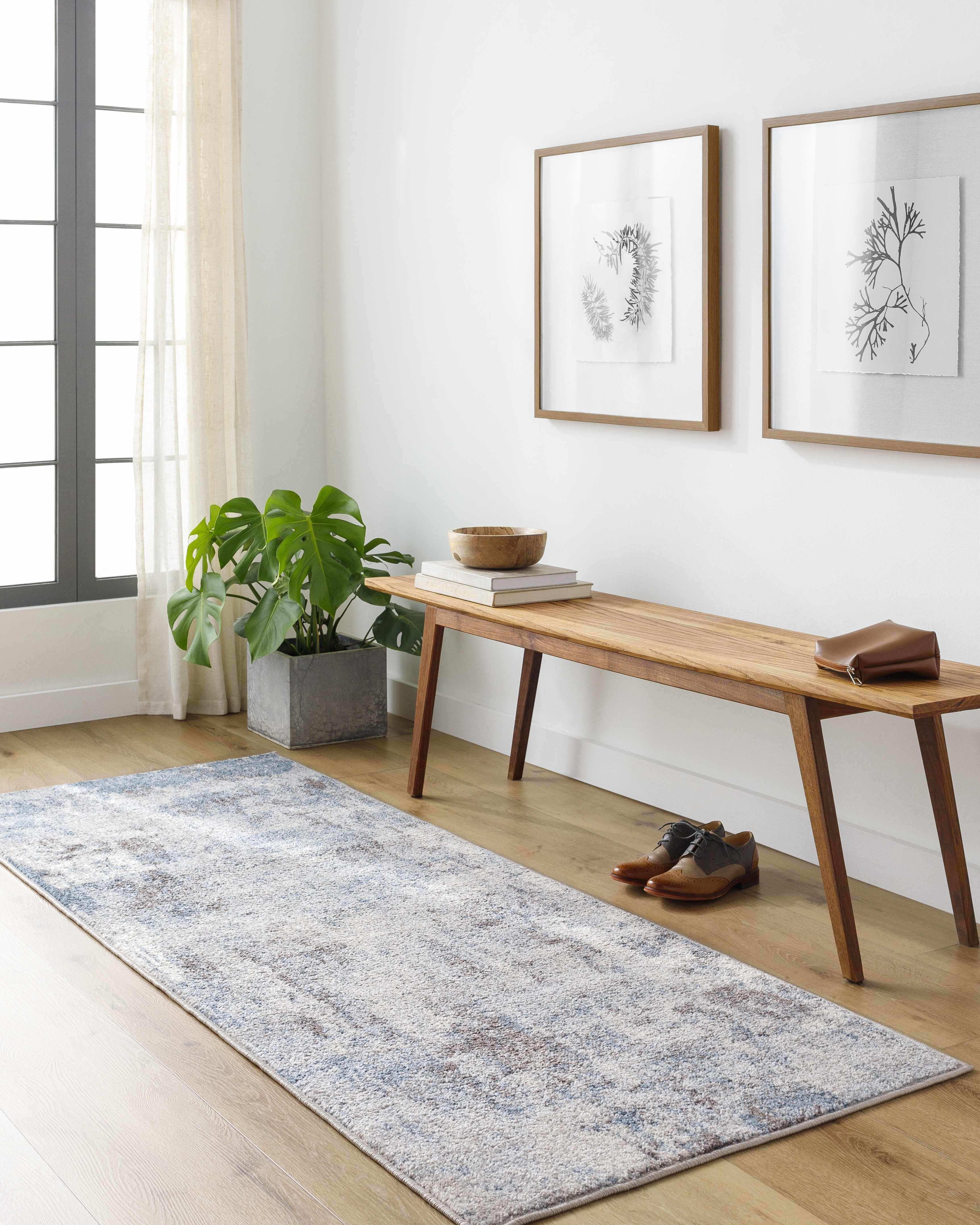 Netherfield Abstract Gray Rug