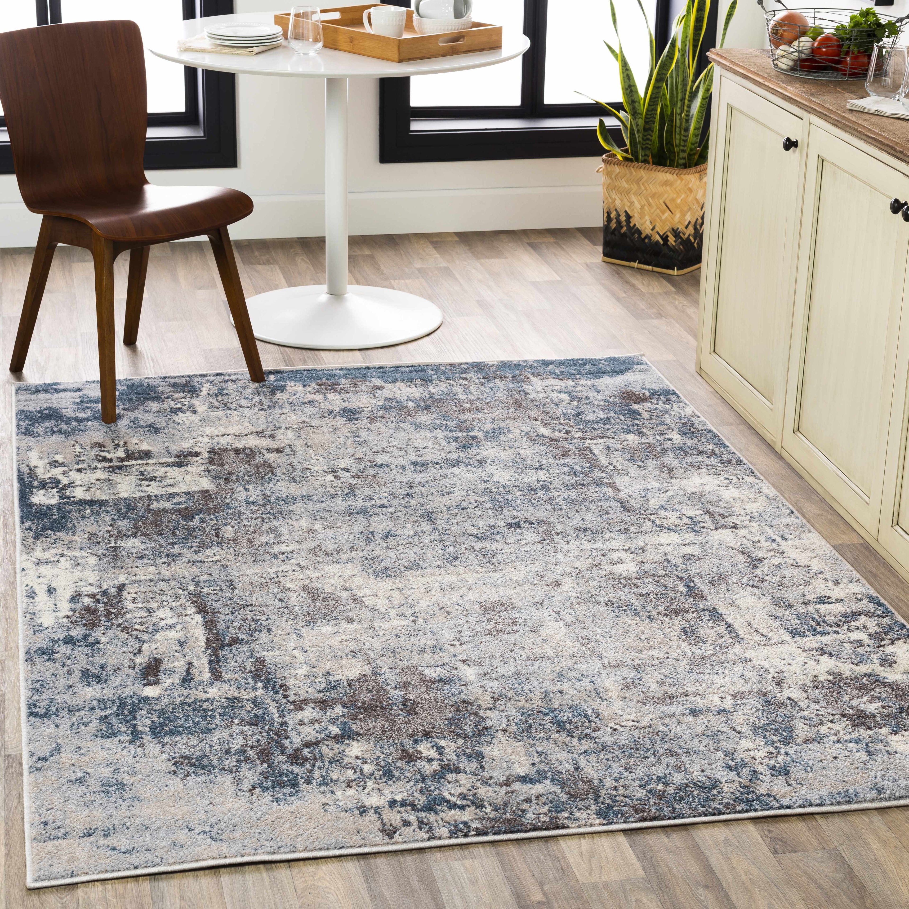 Netherfield Abstract Gray Rug