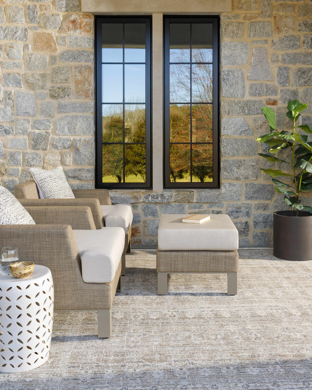 Margaret Outdoor Machine Woven Becki Owens x LIVABLISS BOMG-2311 Washable Area Rug