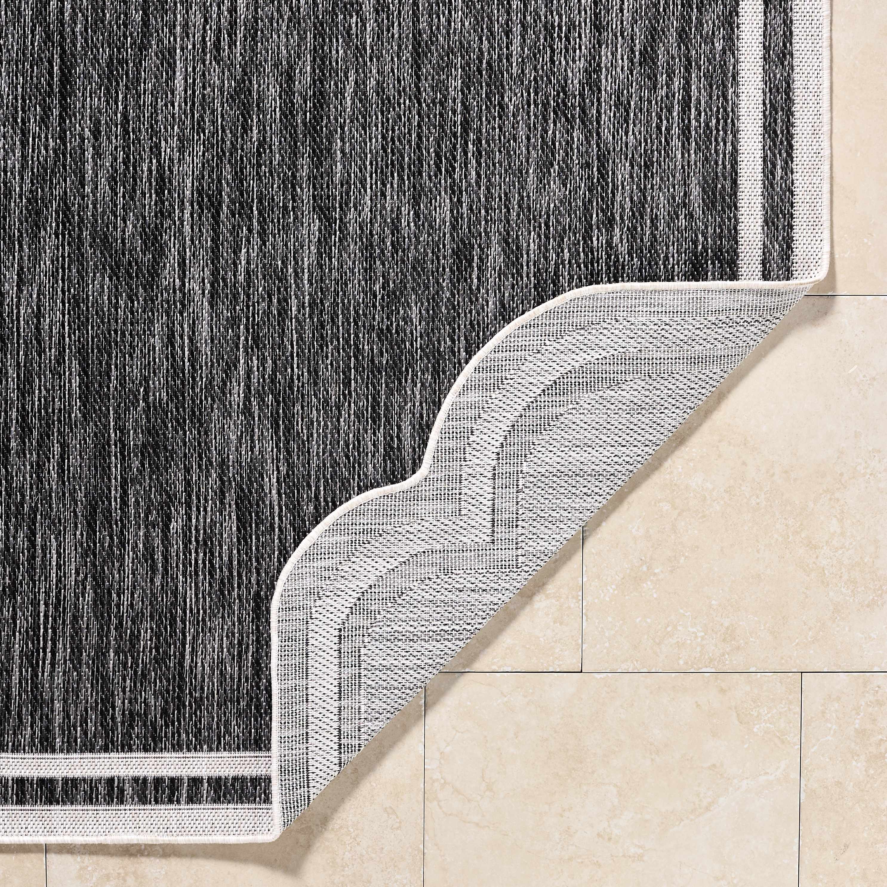 Arnola Black Outdoor Rug