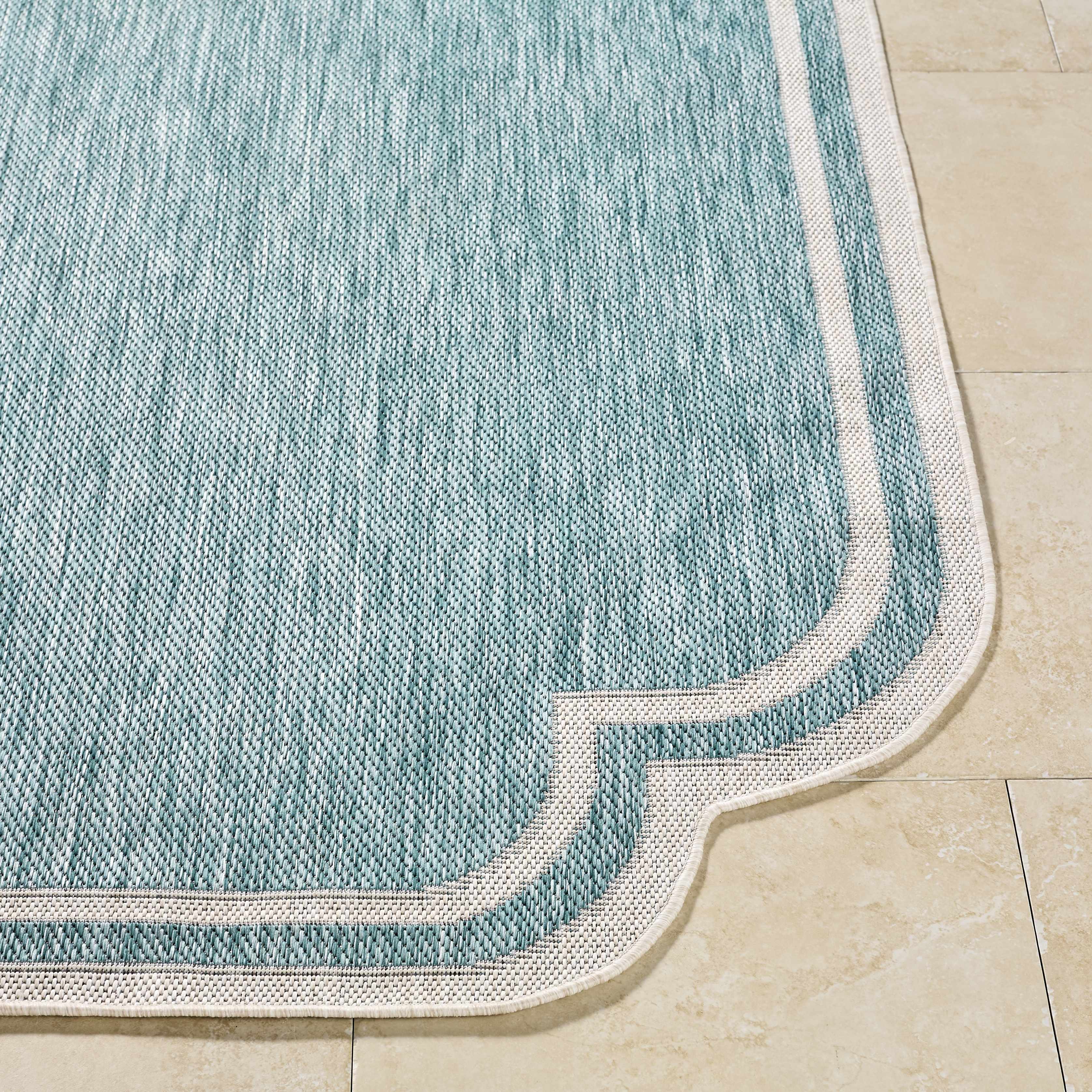 Arnola Light Blue Outdoor Rug